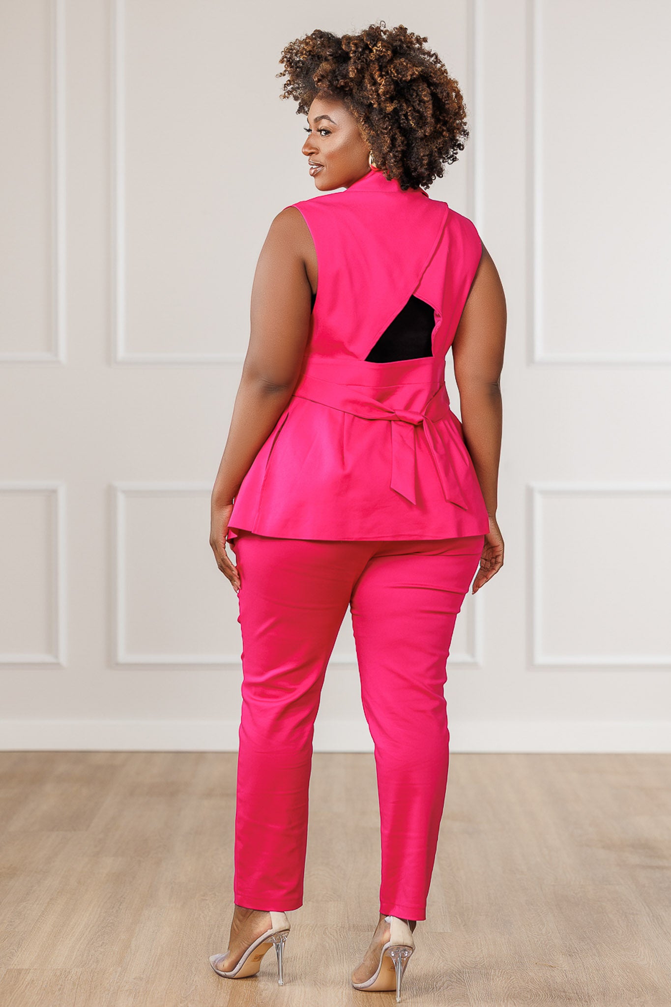 FINAL SALE - Lauren Back Cut-Out Vest - Magenta