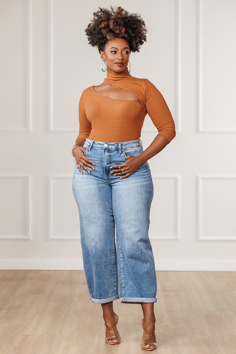 Tamika Cut-Out Bodysuit - Cognac – J. Brooks Boutique