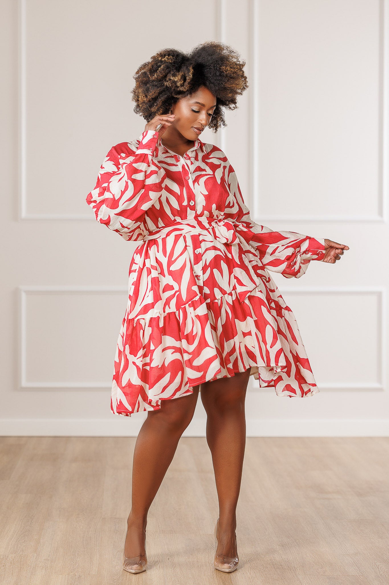 Mira Asymmetric Shirt Dress