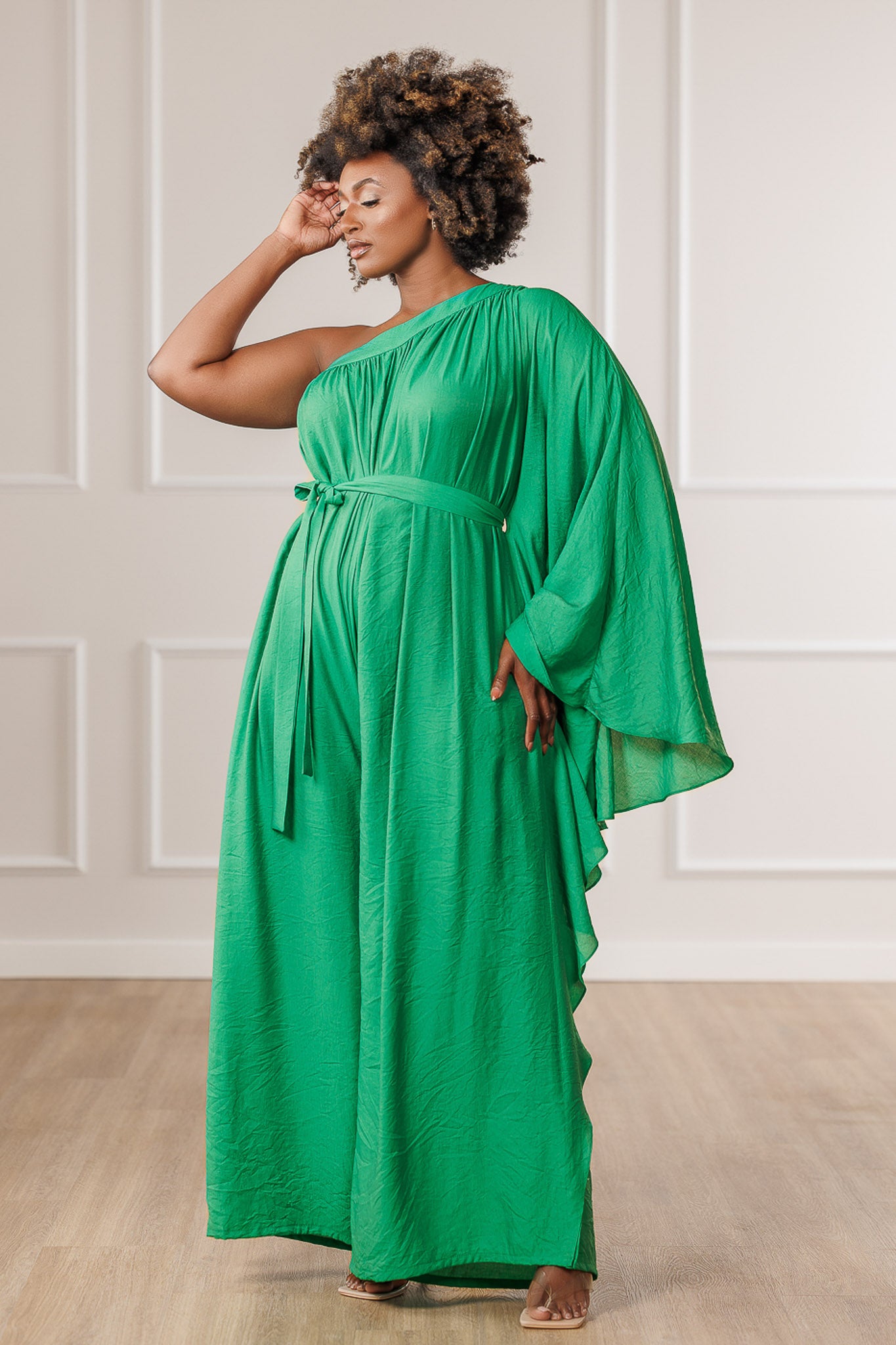 ONE SIDE SHOULDER ROMPERS AMERI vintage One-Shoulder Jumpsuit