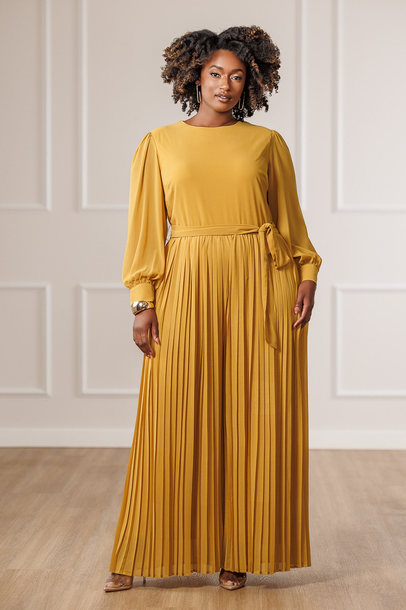 FINAL SALE - Tiffany Pleated Jumpsuit