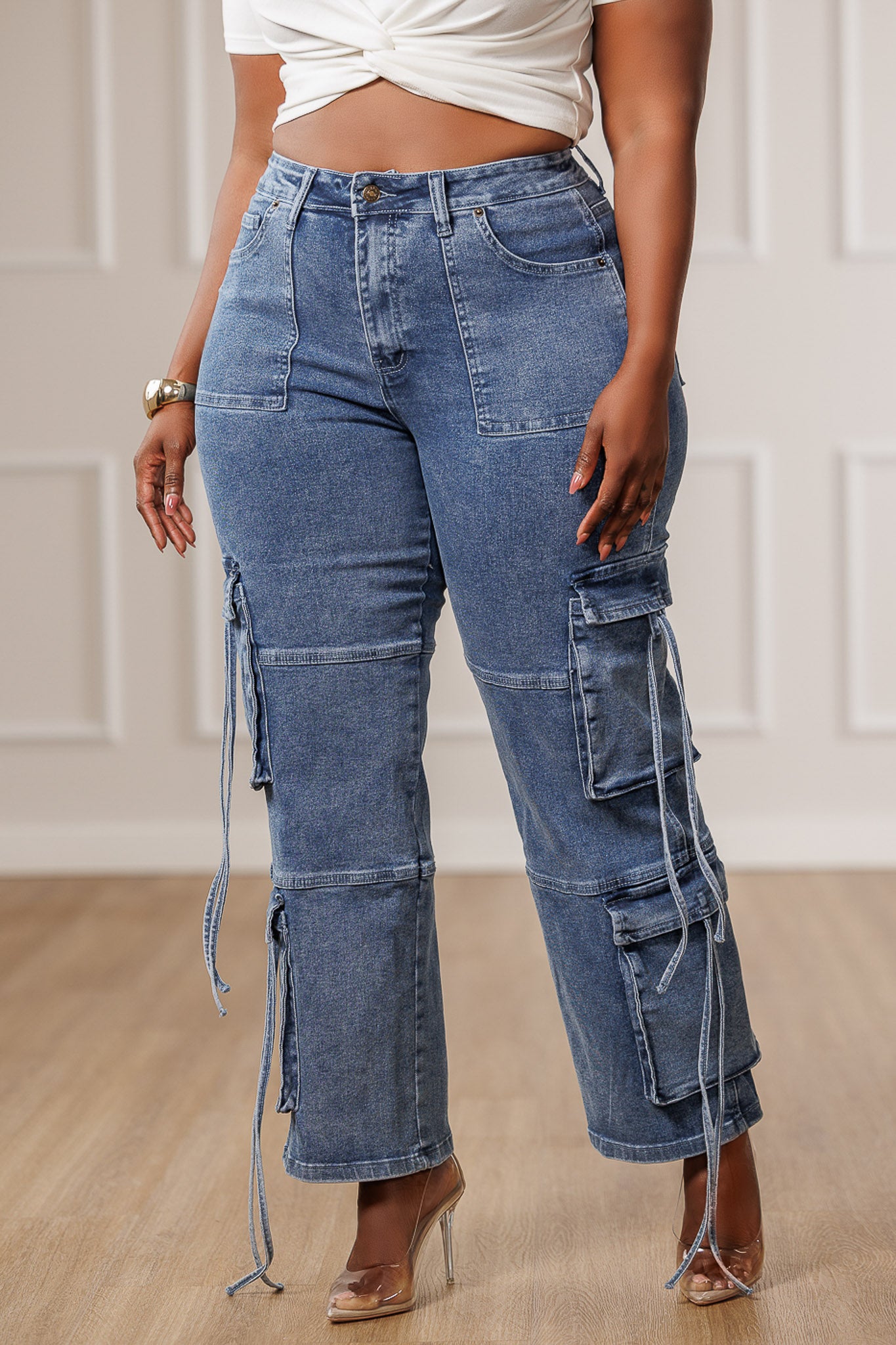 Kirra Side Ties Cargo Jeans