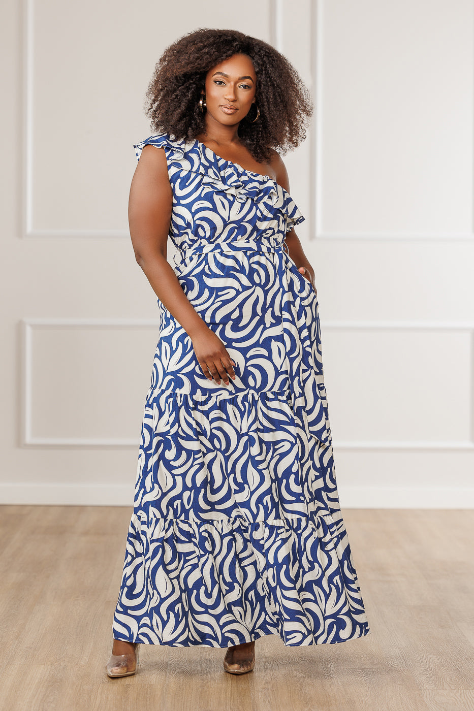 FINAL SALE - Elisa One Shoulder Dress