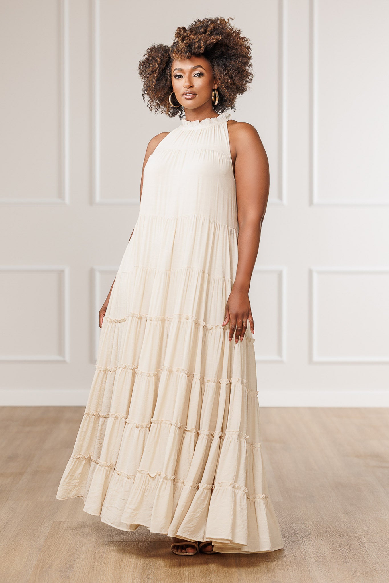 FINAL SALE - Jacqui Tiered Ruffle Dress - Ivory