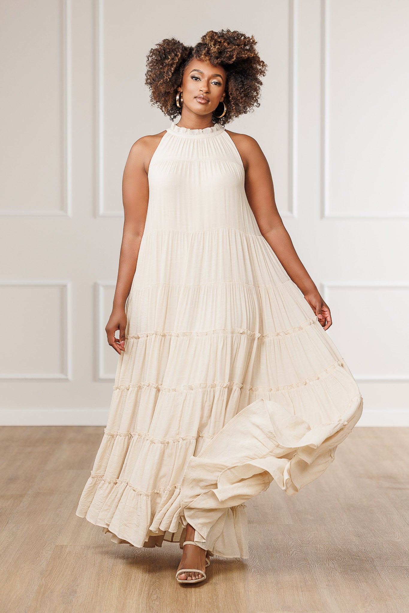 FINAL SALE - Jacqui Tiered Ruffle Dress - Ivory