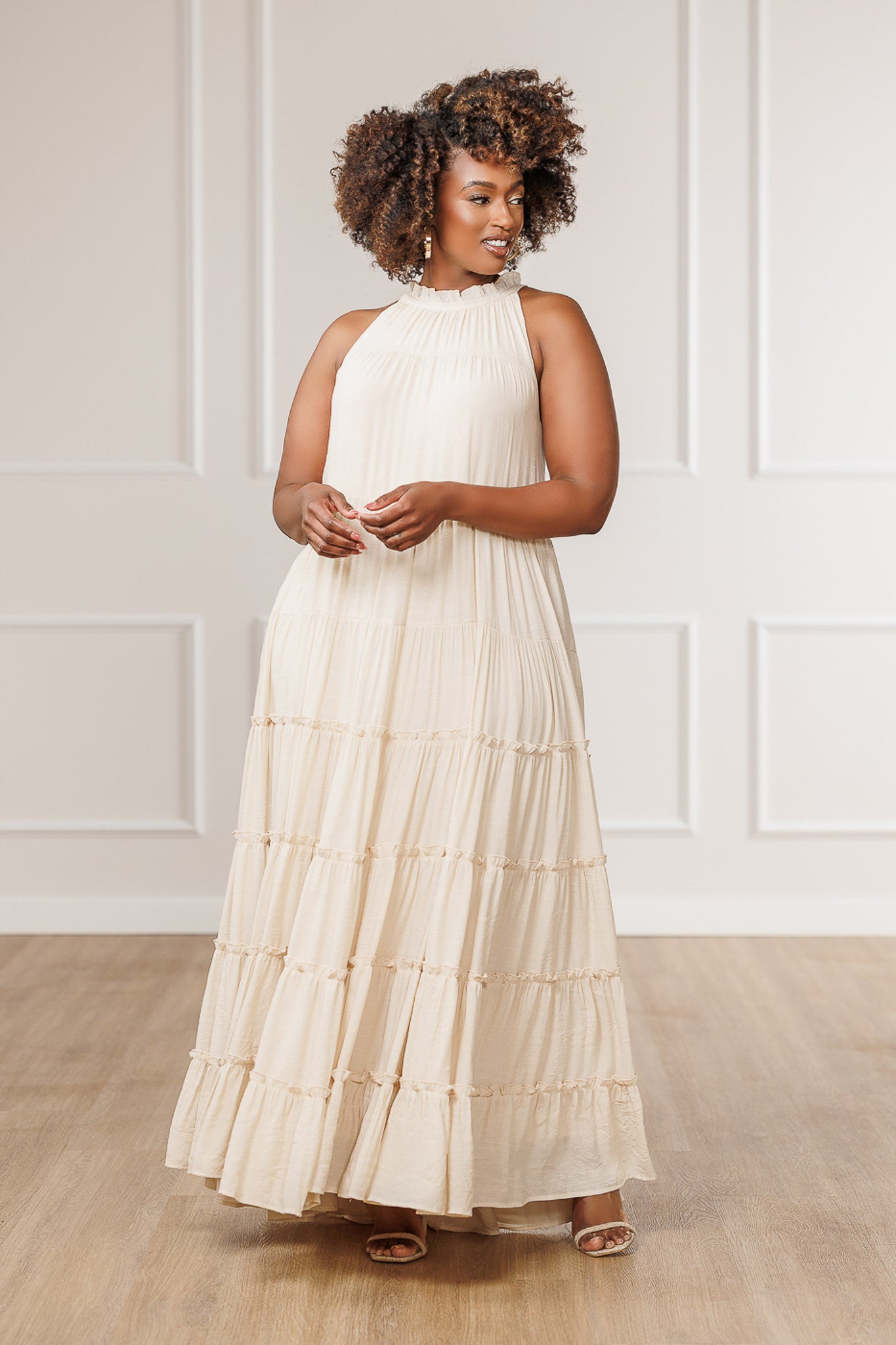 FINAL SALE - Jacqui Tiered Ruffle Dress - Ivory