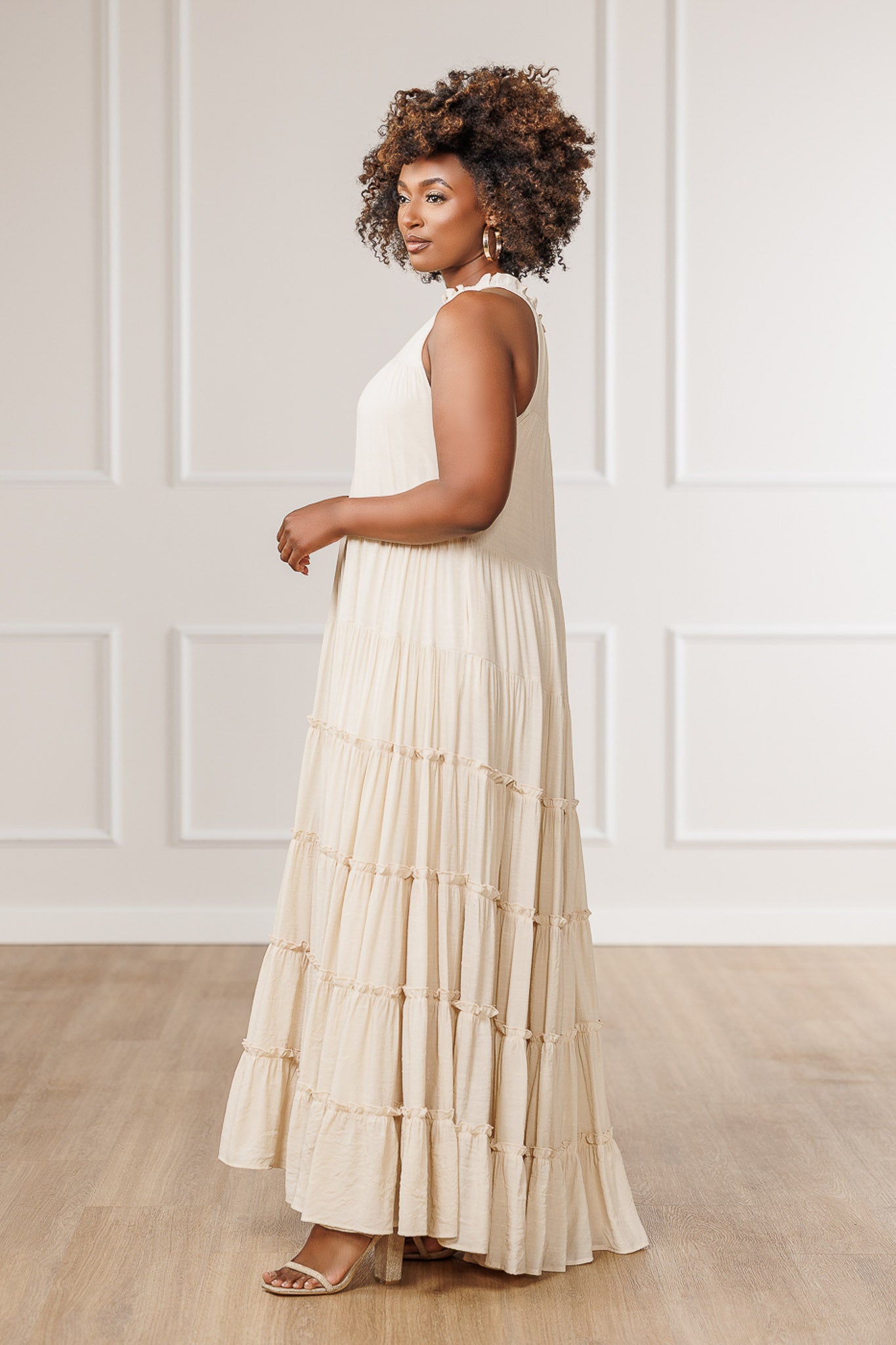 FINAL SALE - Jacqui Tiered Ruffle Dress - Ivory