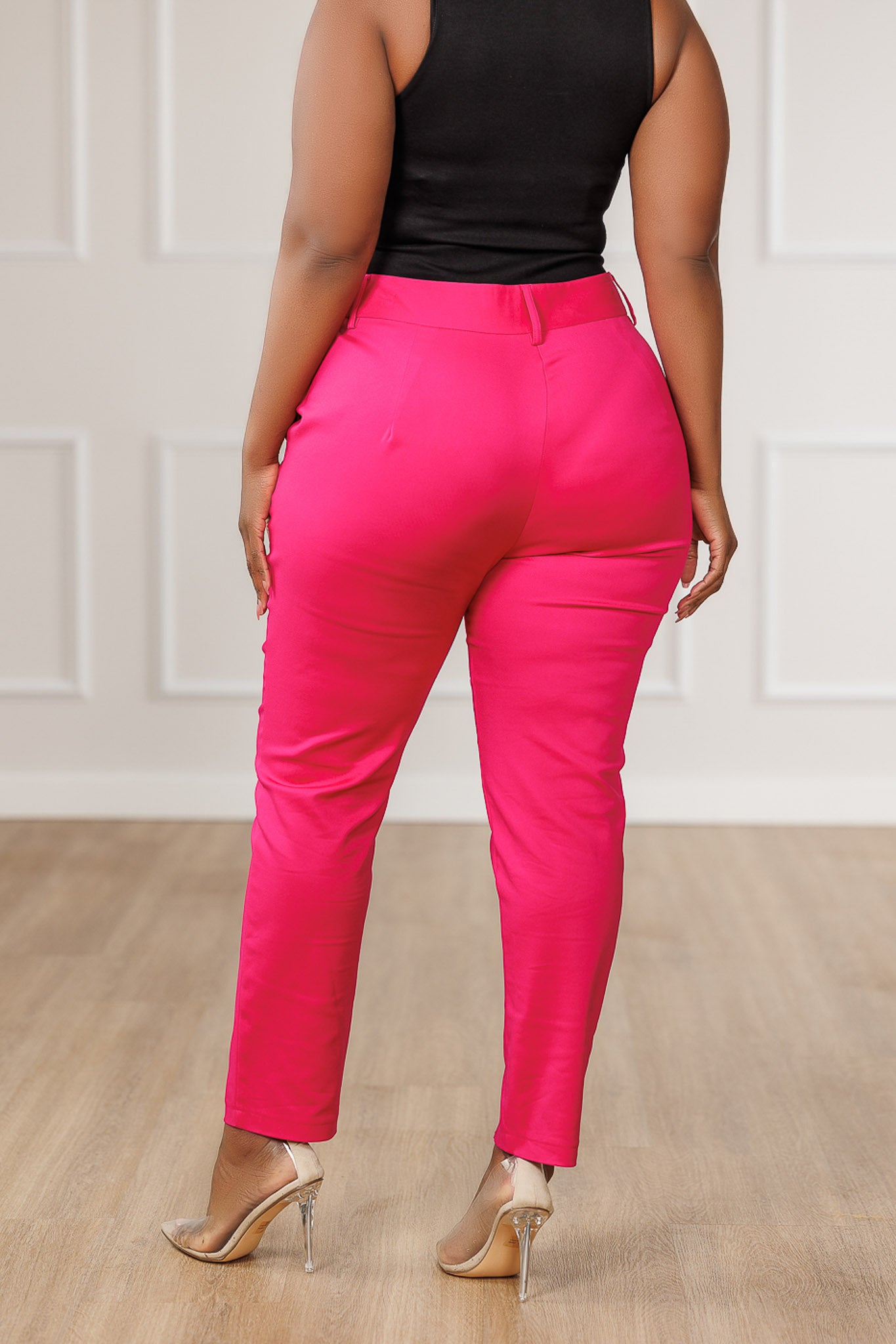 FINAL SALE - Myah Front Slit Cropped Pants - Magenta