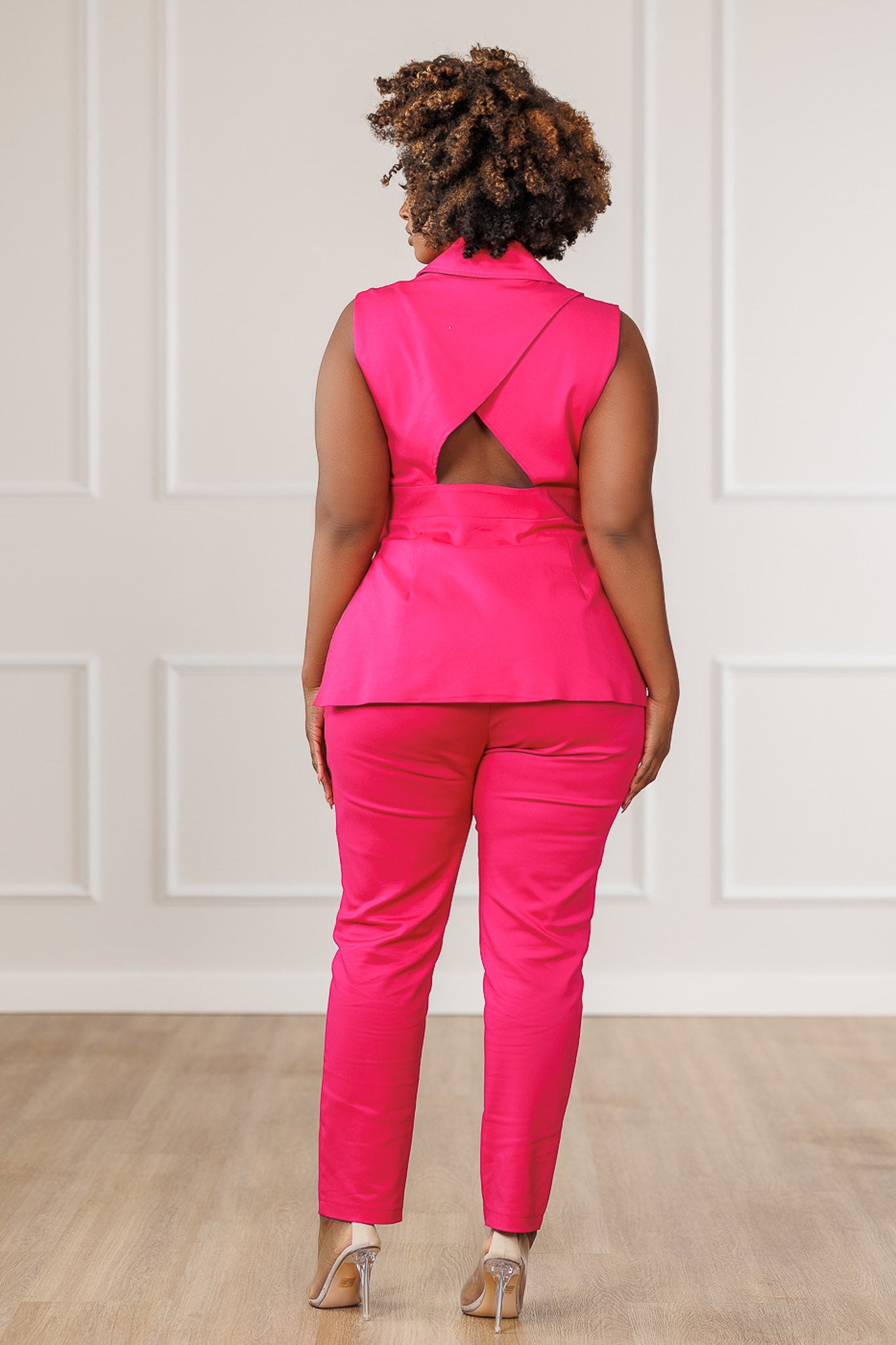 FINAL SALE - Lauren Back Cut-Out Vest - Magenta