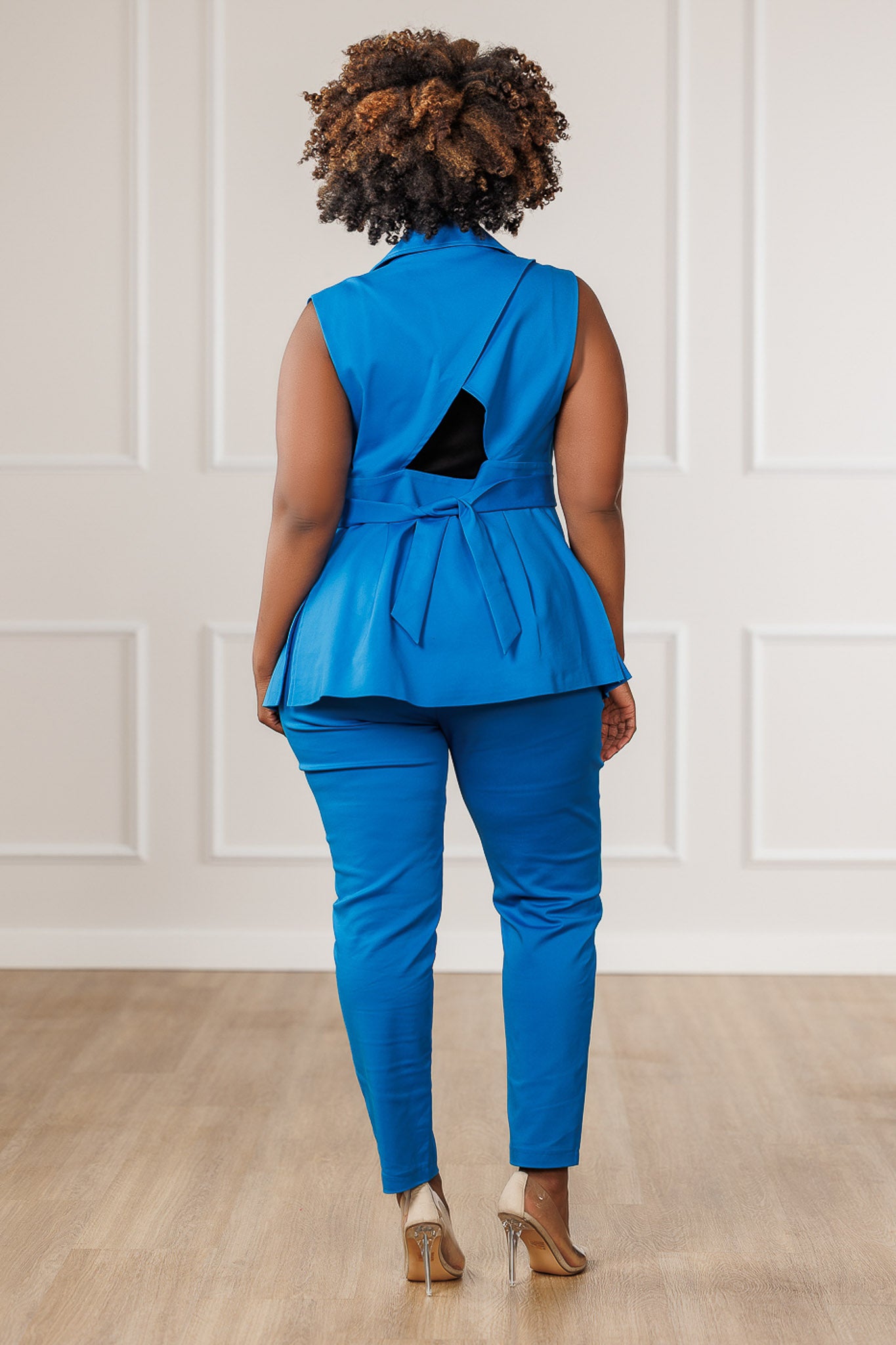 FINAL SALE - Lauren Back Cut-Out Vest - Blue