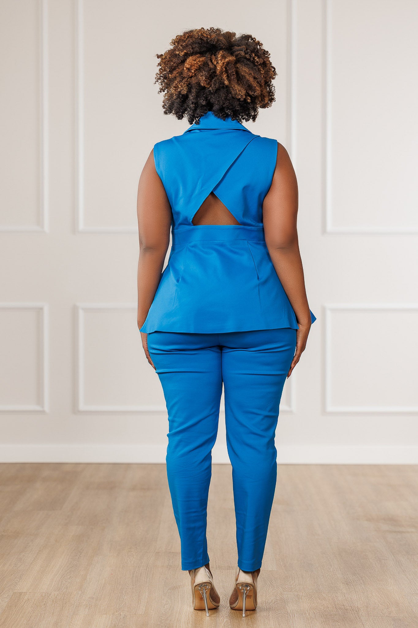 FINAL SALE - Lauren Back Cut-Out Vest - Blue