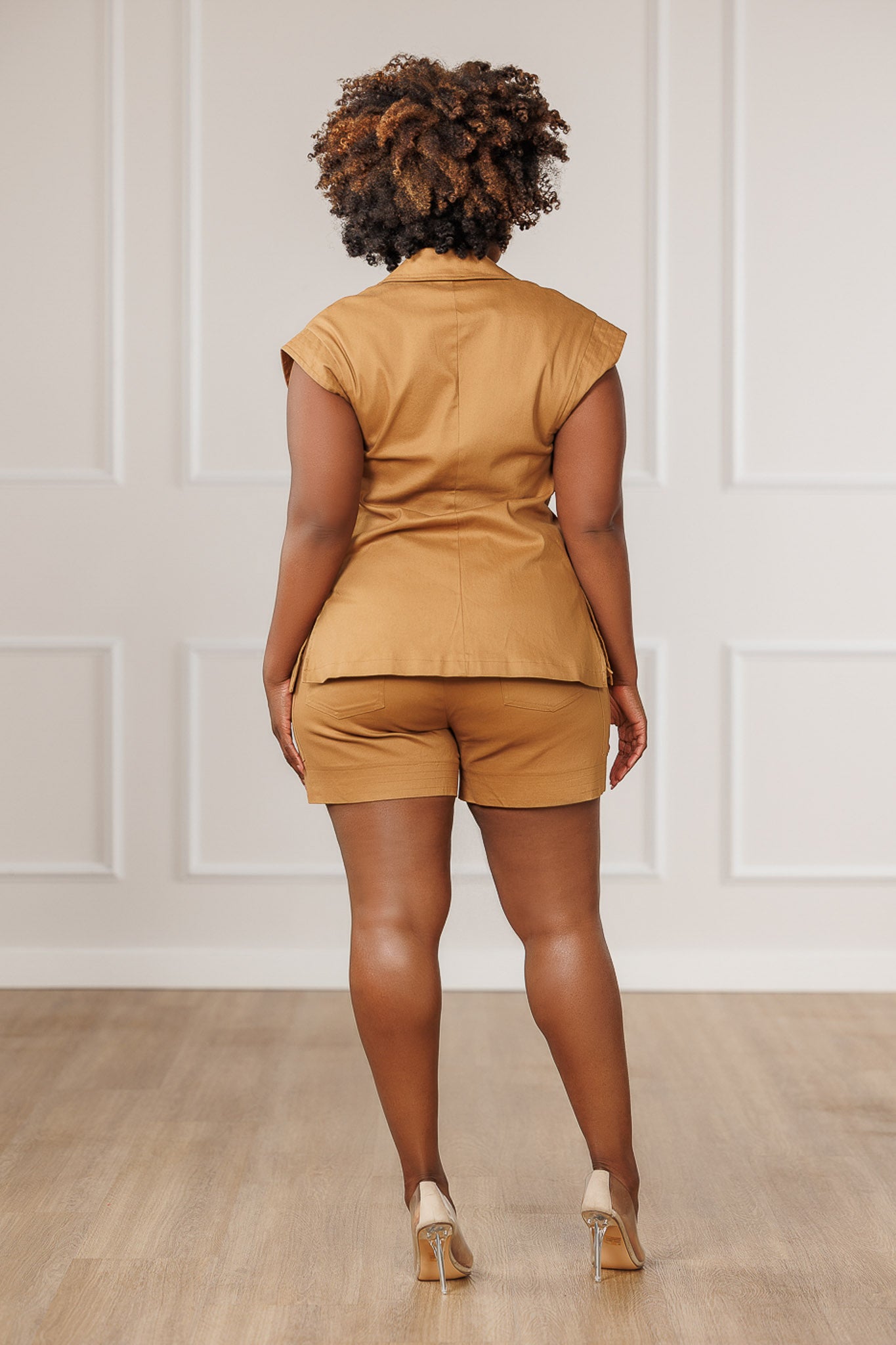 Kristen Cap Sleeve Belted Vest