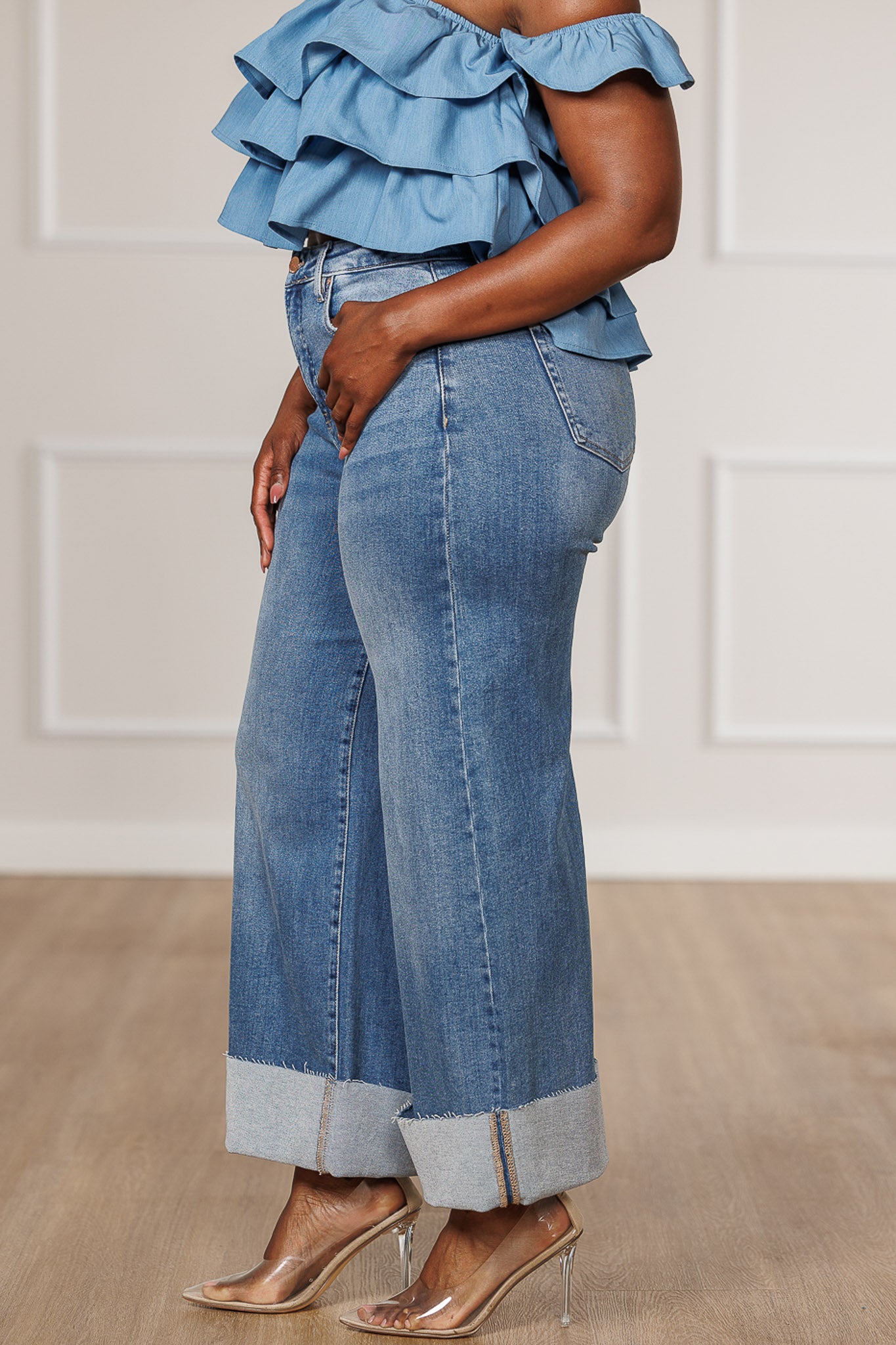 Raven Extra Wide Cuffed Jeans