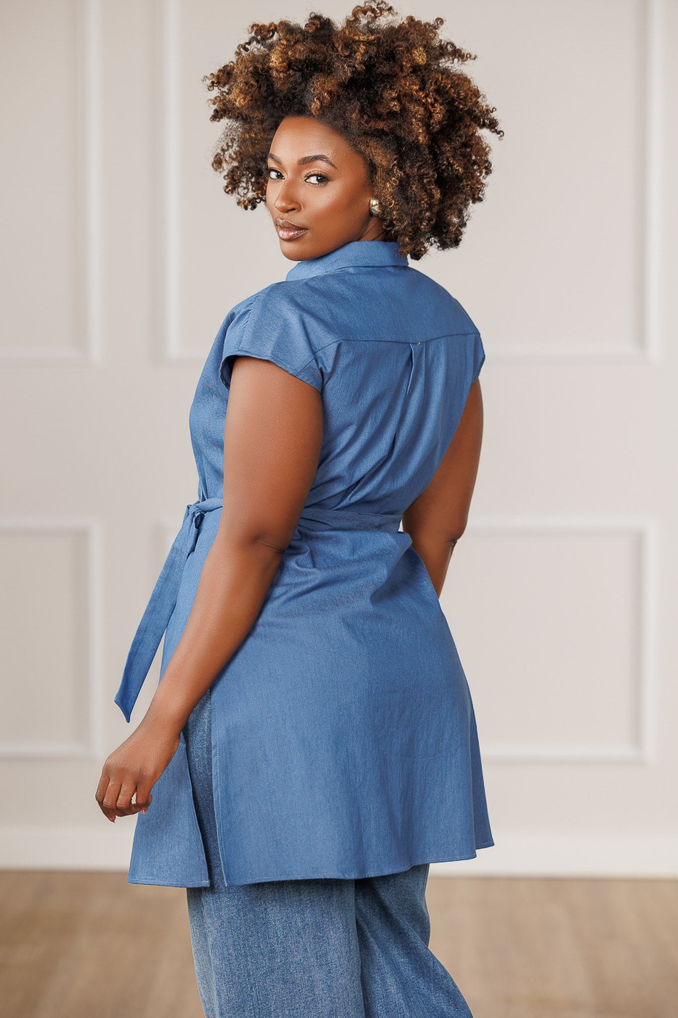 FINAL SALE - Shae Button Down Top - Denim