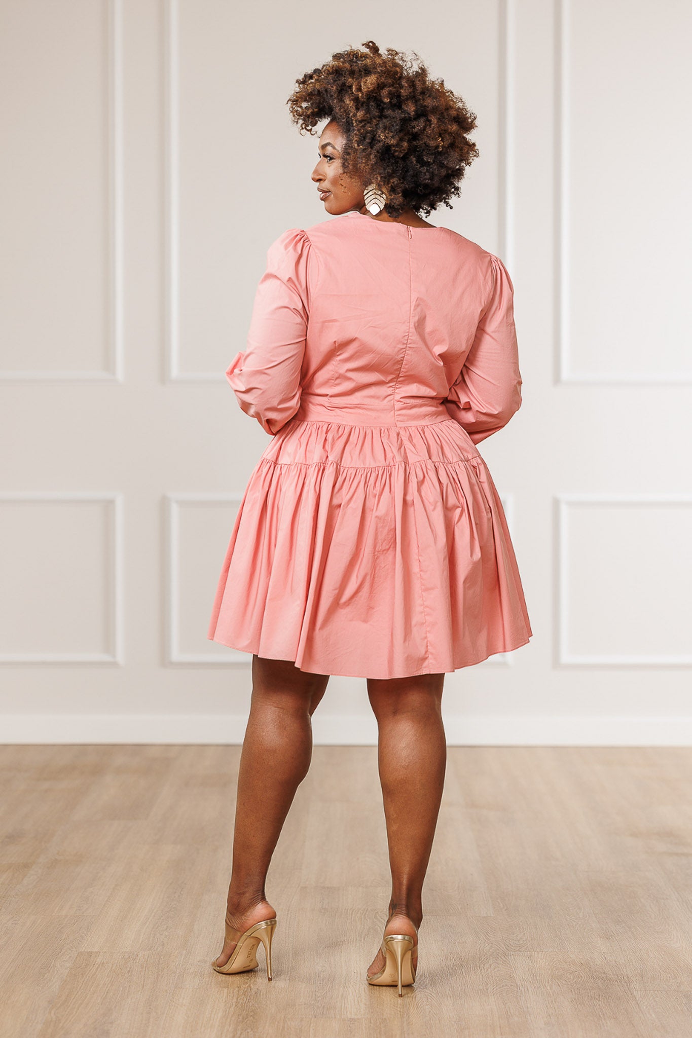FINAL SALE - Juliette Front Knot Cut-Out Dress - Rose