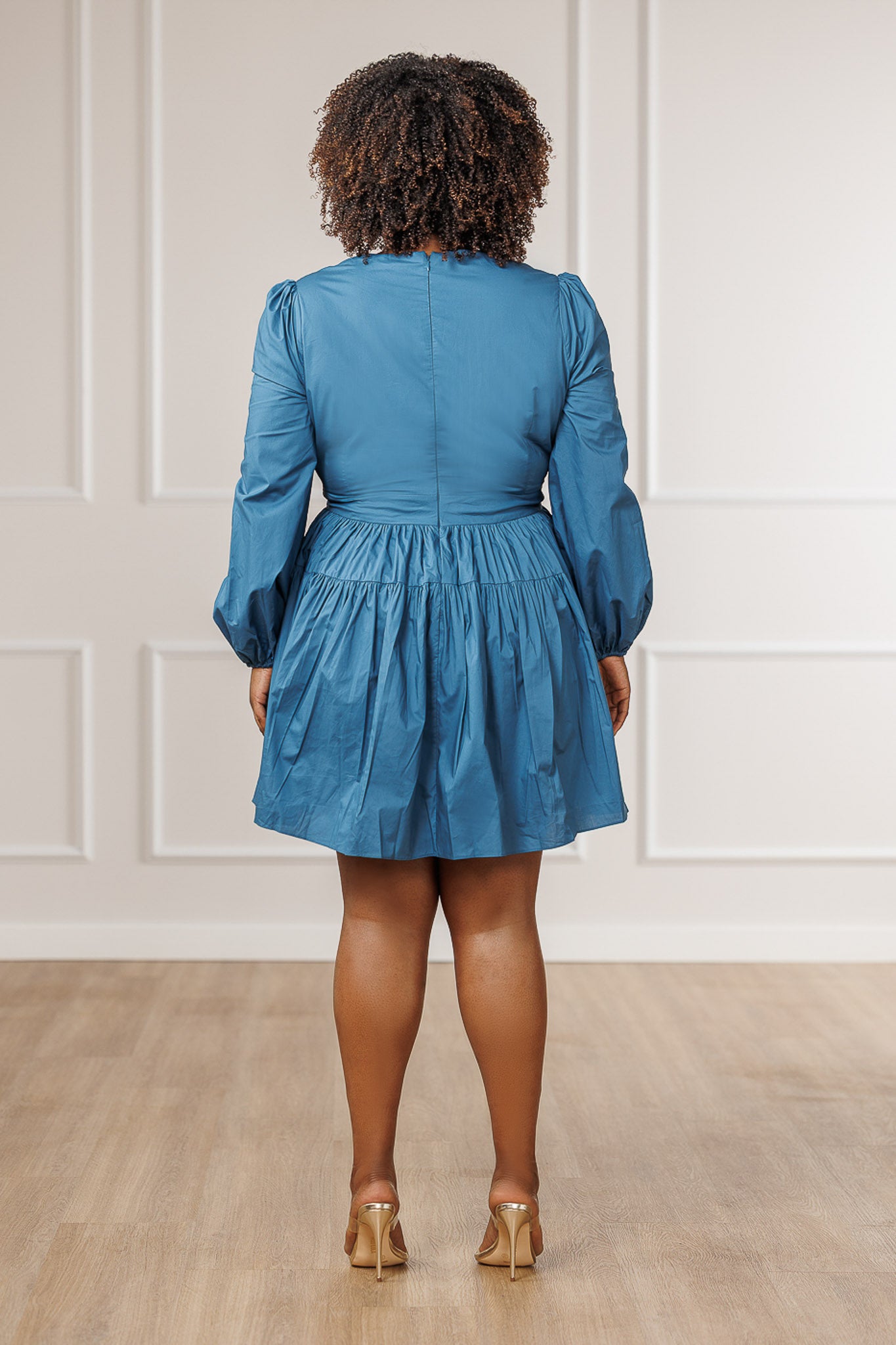 FINAL SALE - Juliette Front Knot Cut-Out Dress - Blue