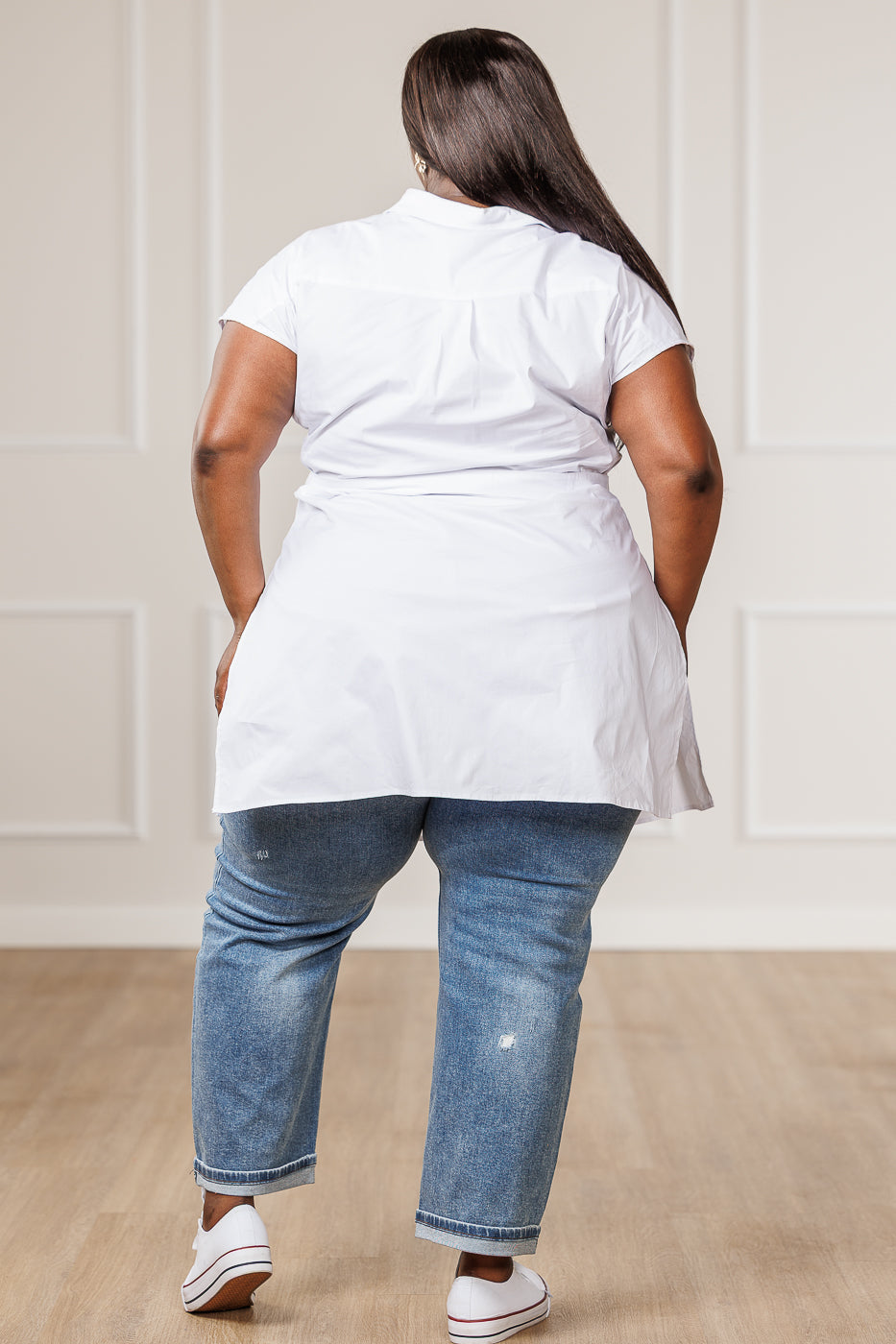 Shae Button Down Top - White