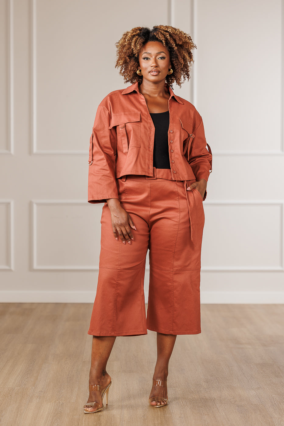 Alma Oversized Cargo Top - Sienna