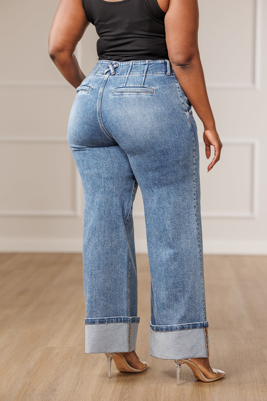 Darcey Distressed Wide Leg Jeans