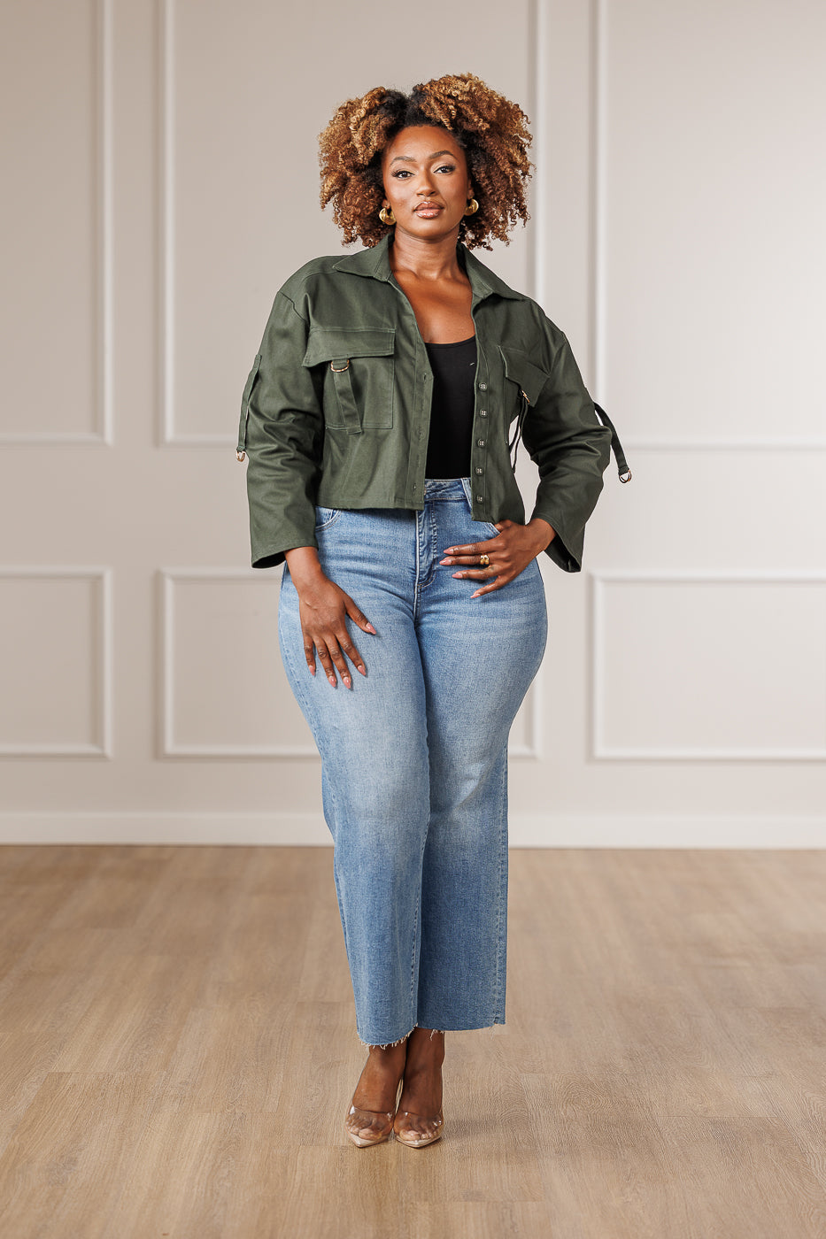 Jesse Wide Leg Raw Hem Jeans