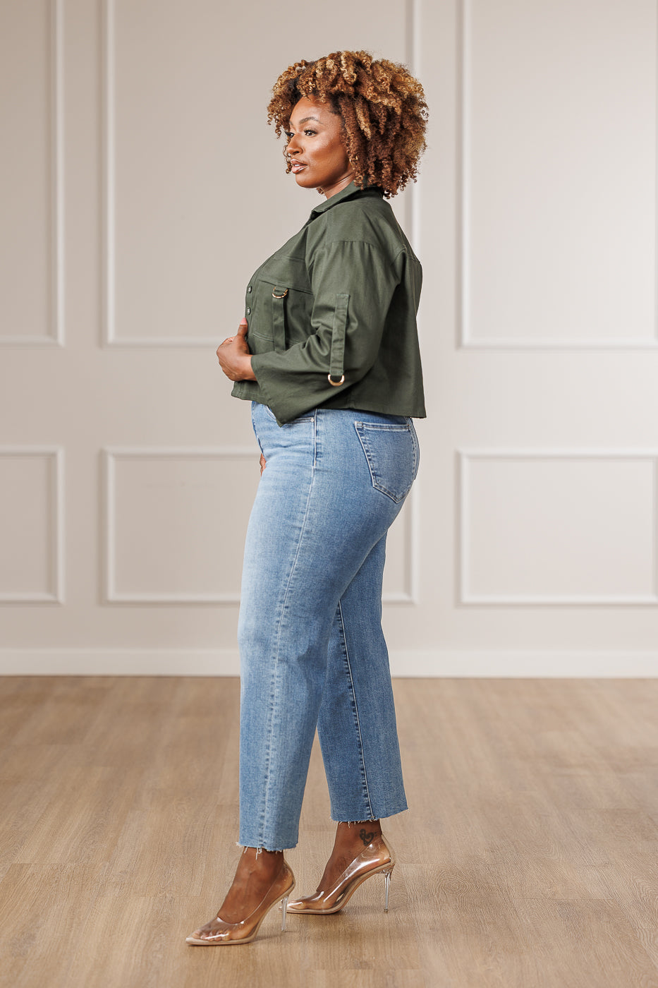 Jesse Wide Leg Raw Hem Jeans