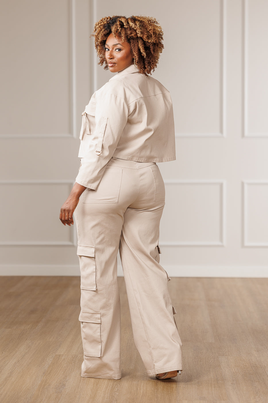 Romeo Tie Cargo Pants - Beige