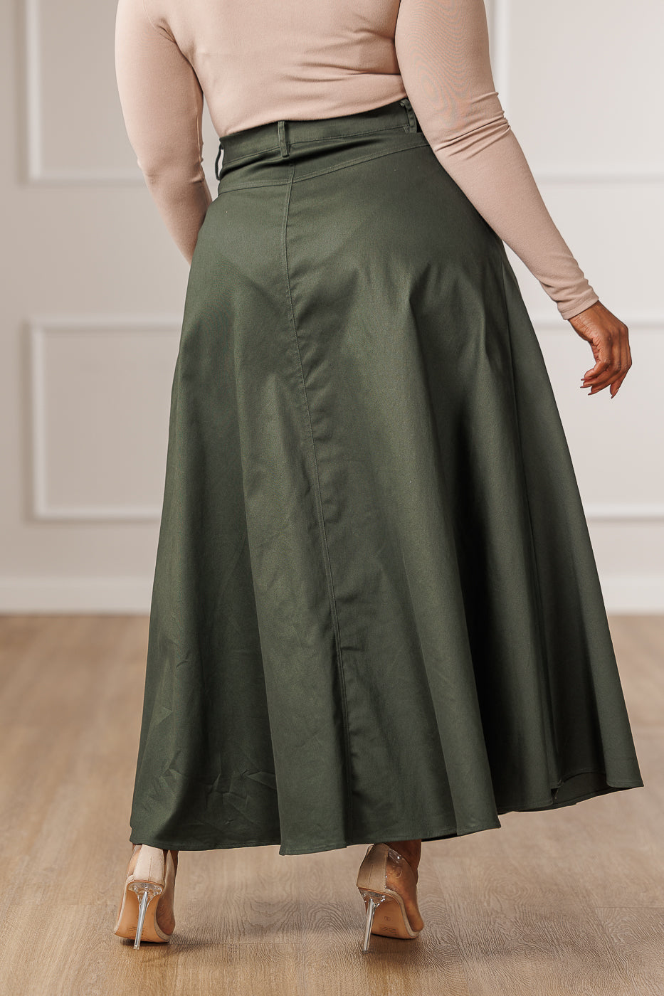 Archer A-Line Maxi Skirt - Emerald