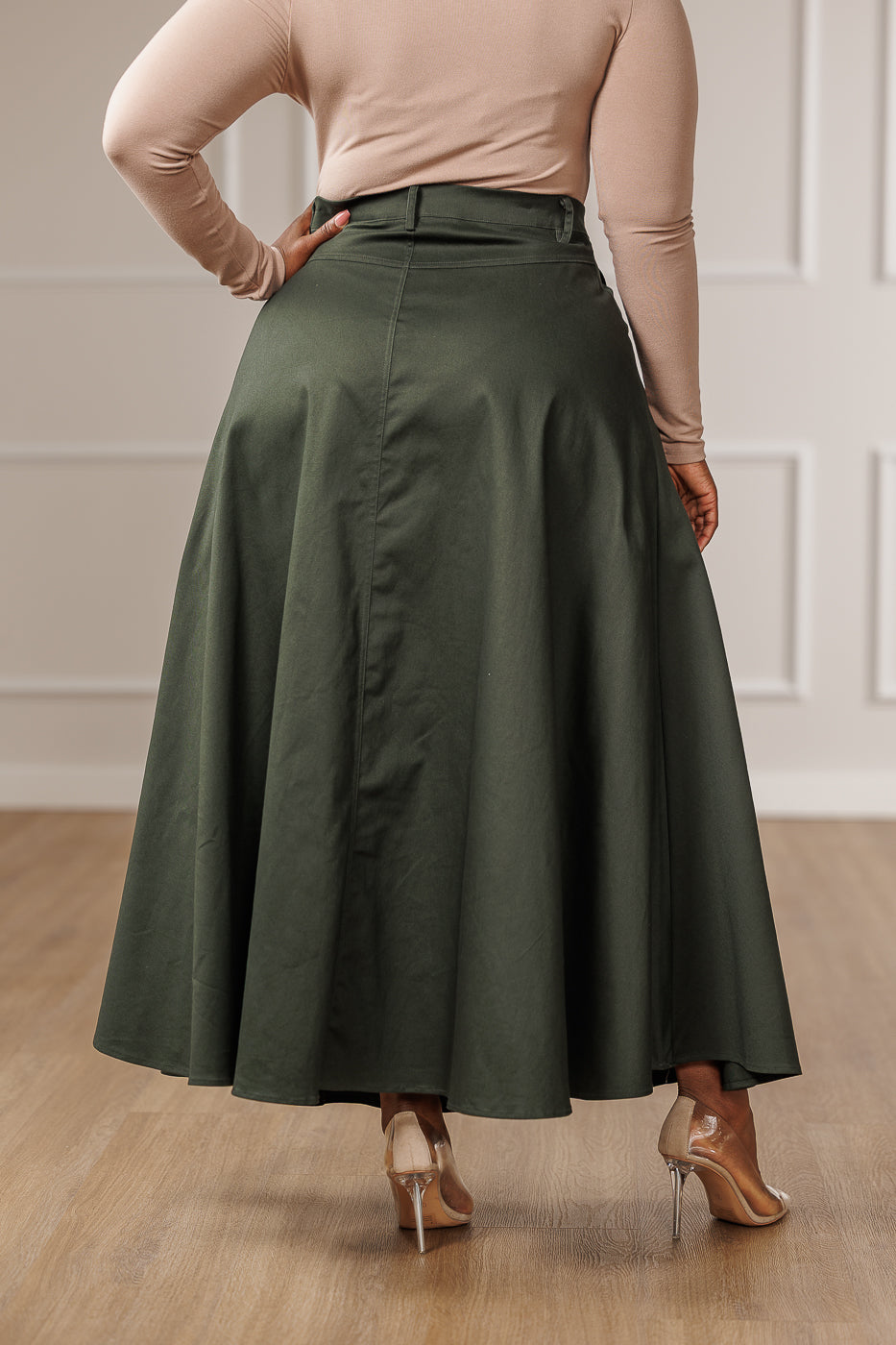 Archer A-Line Maxi Skirt - Emerald