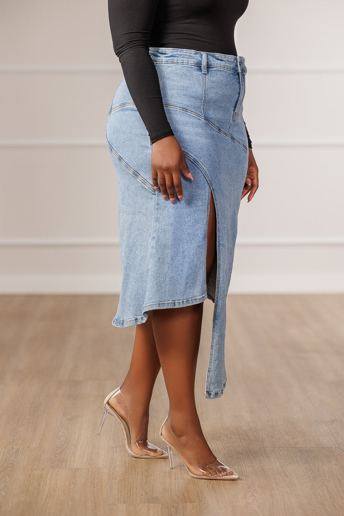 Bianca Asymmetric Denim Skirt