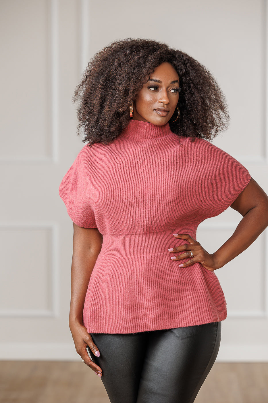 Rune Kimono Sweater - Deep Rose