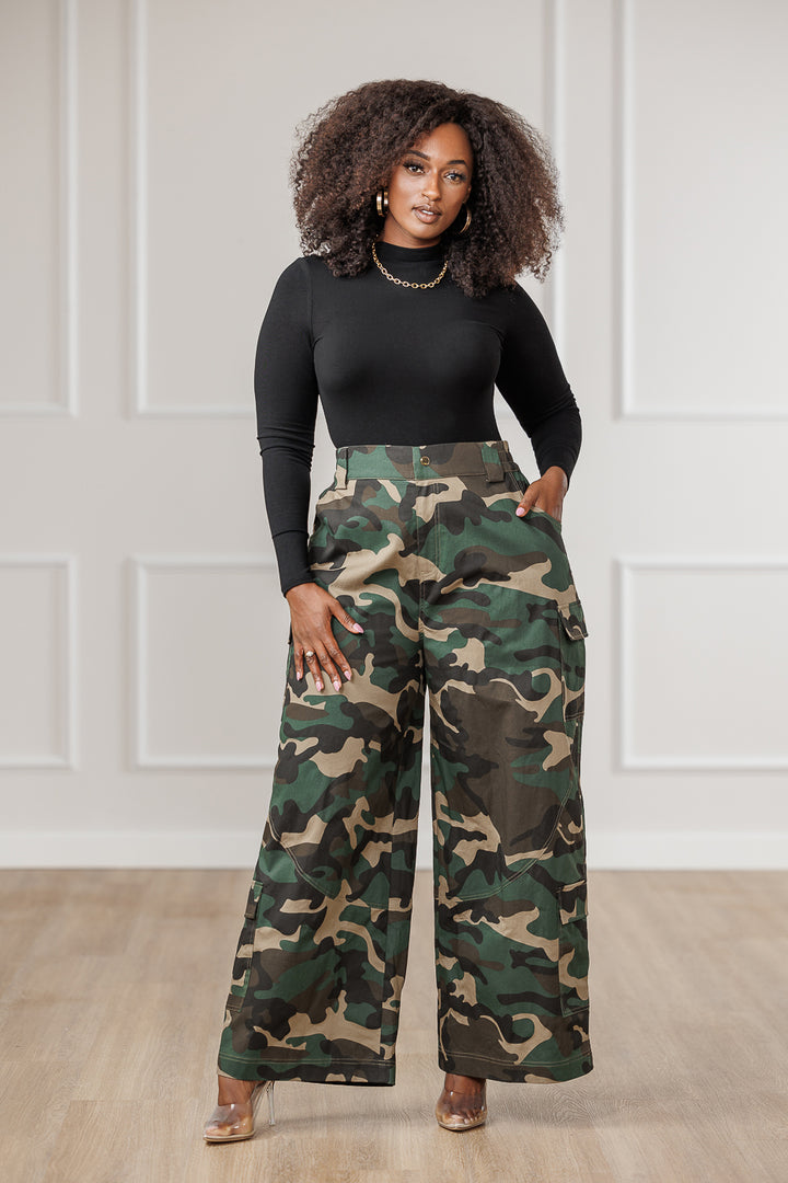 【即日発送】BlankProduct.Camouflage Wide Cargo Wide Camouflage Cargo Pants