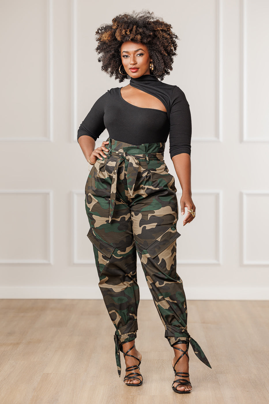 Shanti Paperbag Waist Pants - Camo