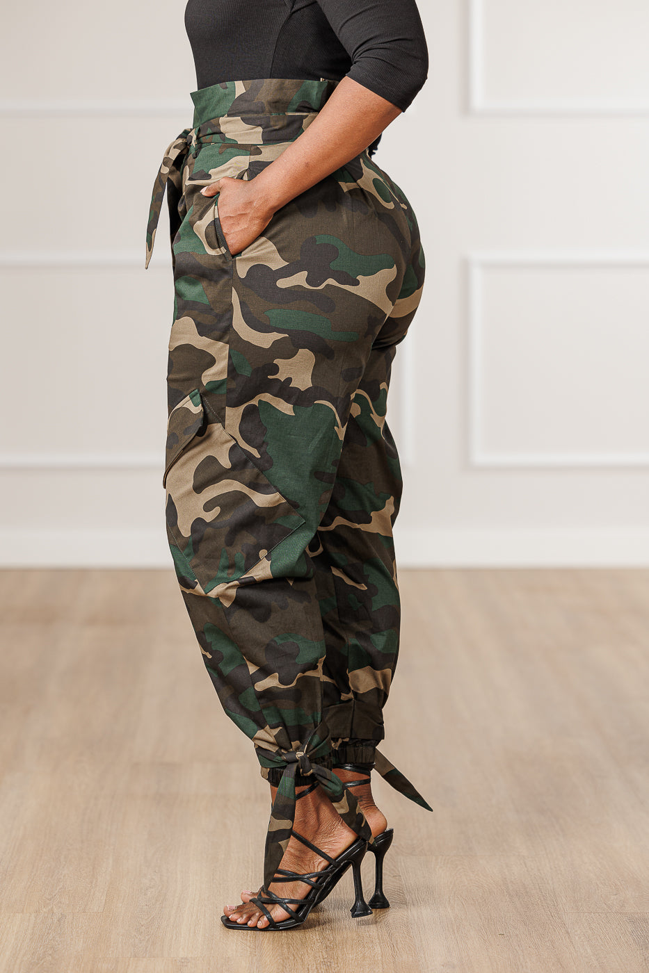 Shanti Paperbag Waist Pants - Camo