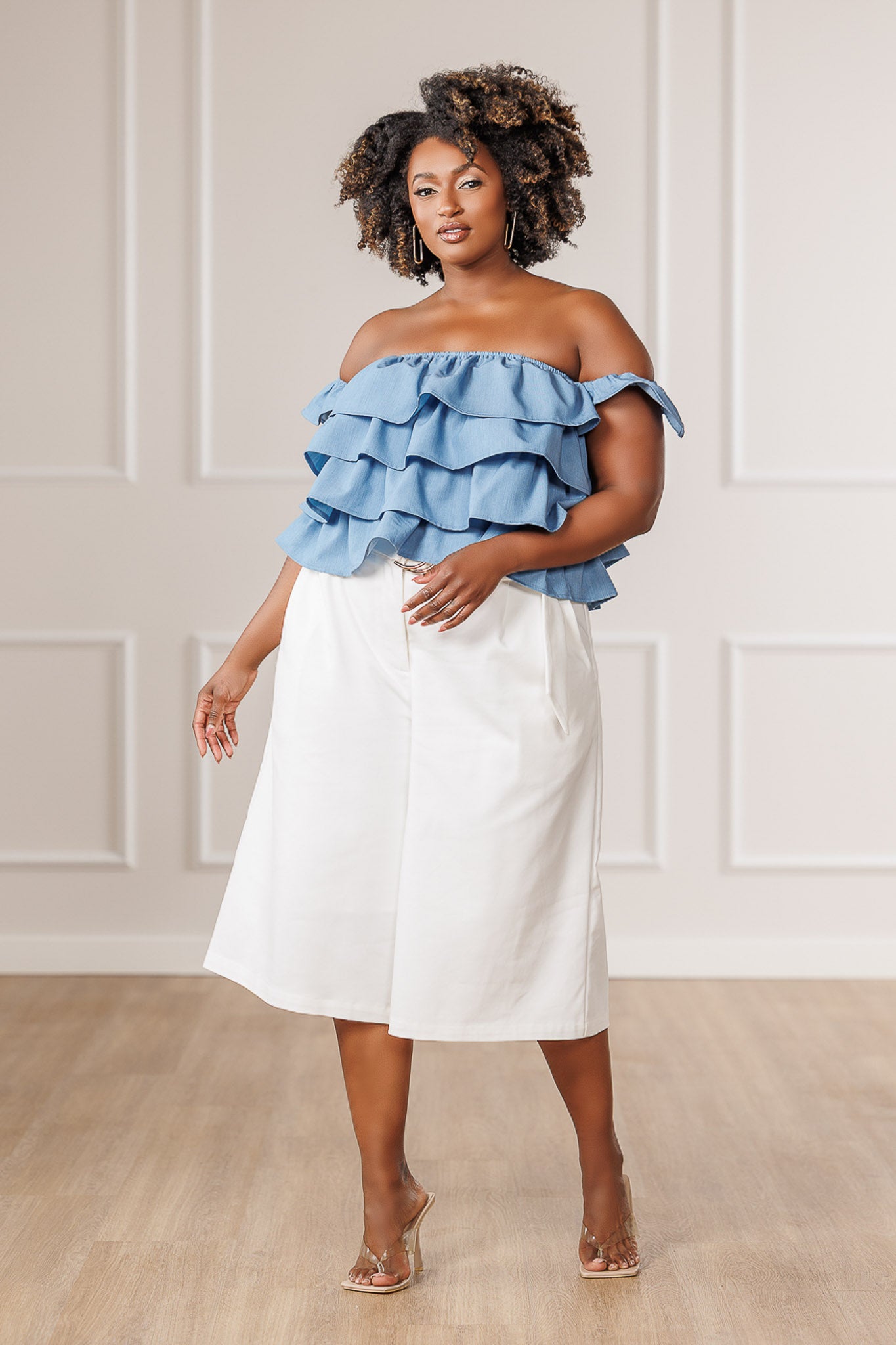 Miller Belted Cropped Pants - Off White