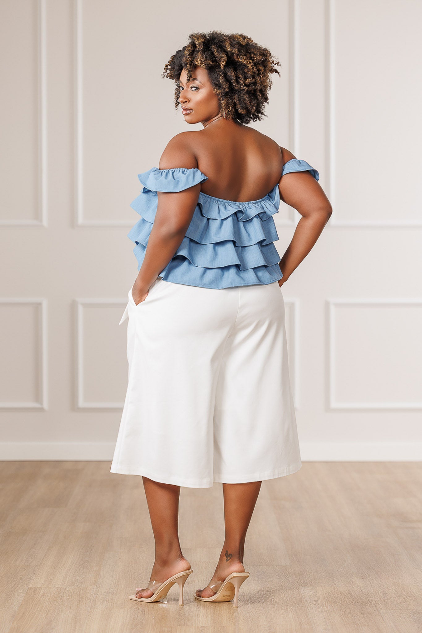 Miller Belted Cropped Pants - Off White