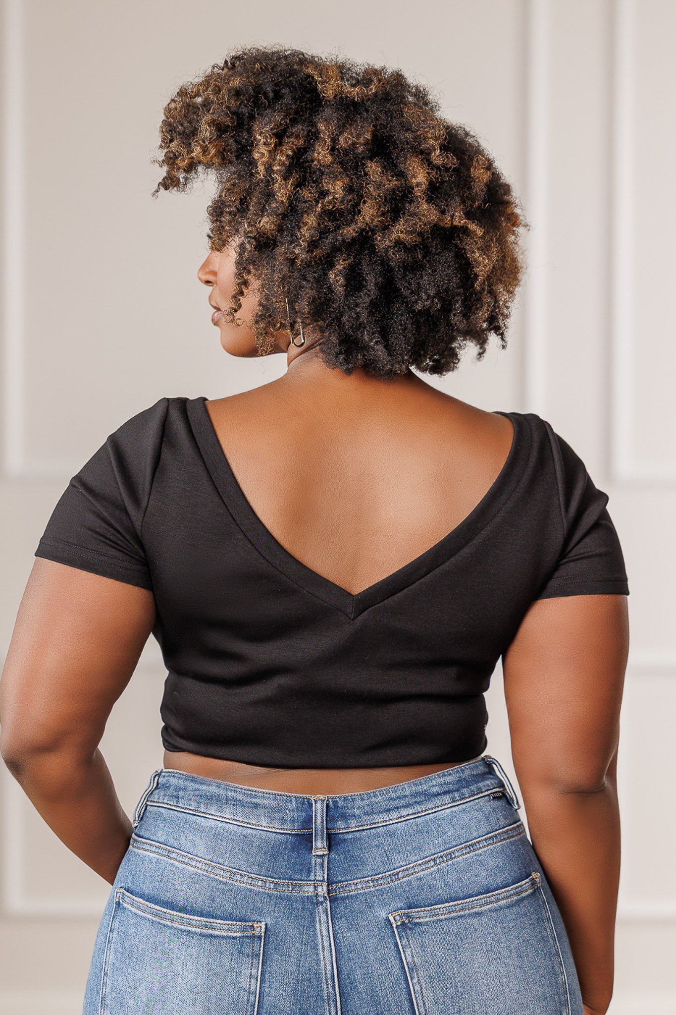 Vanna Knot Crop Top - Black