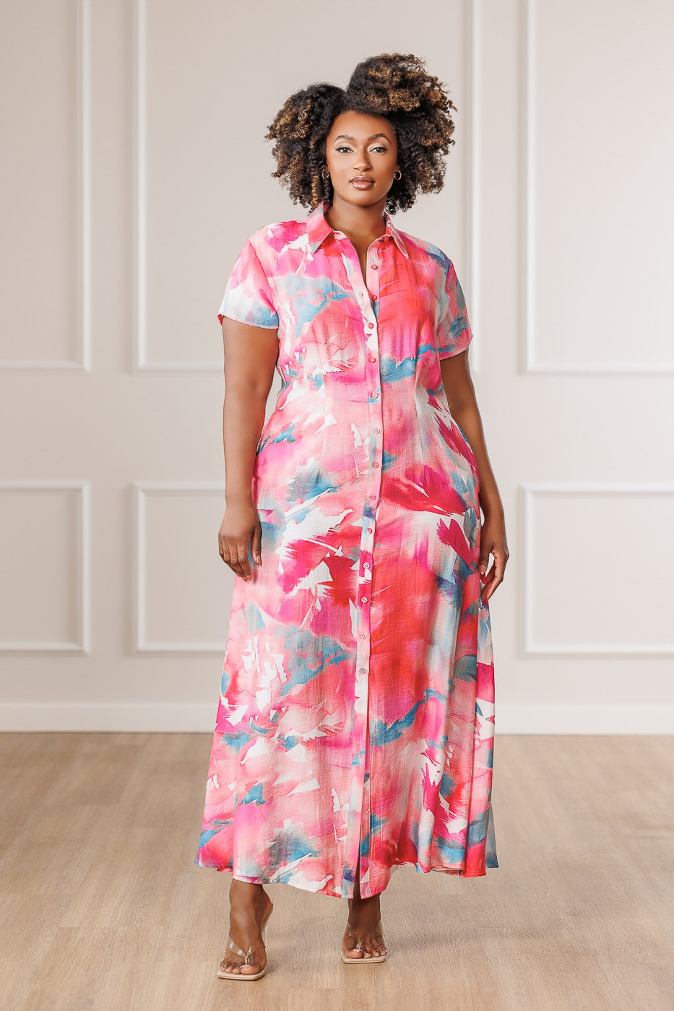 Zella Shirt Maxi Dress - Print