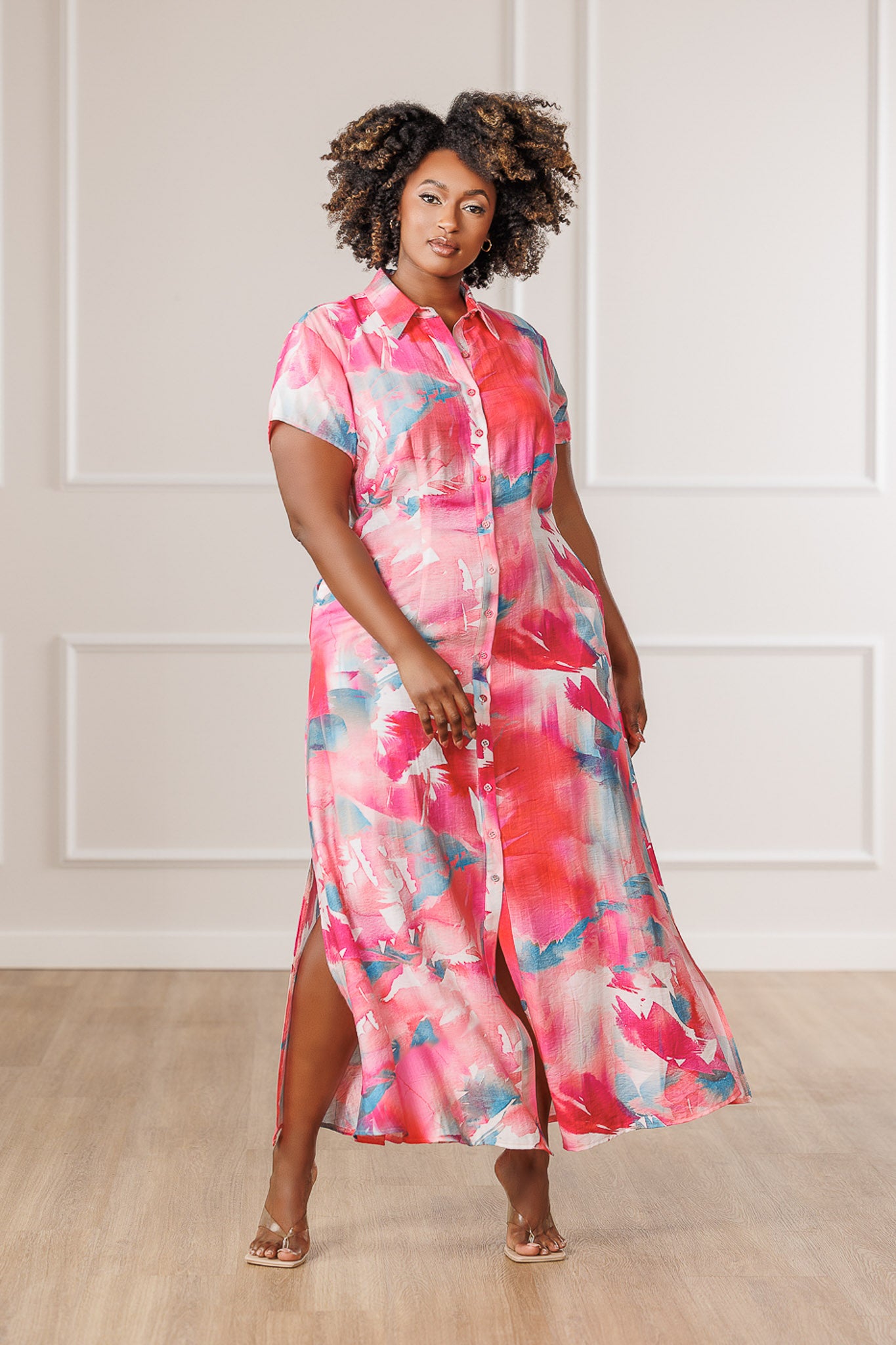Zella Shirt Maxi Dress - Print