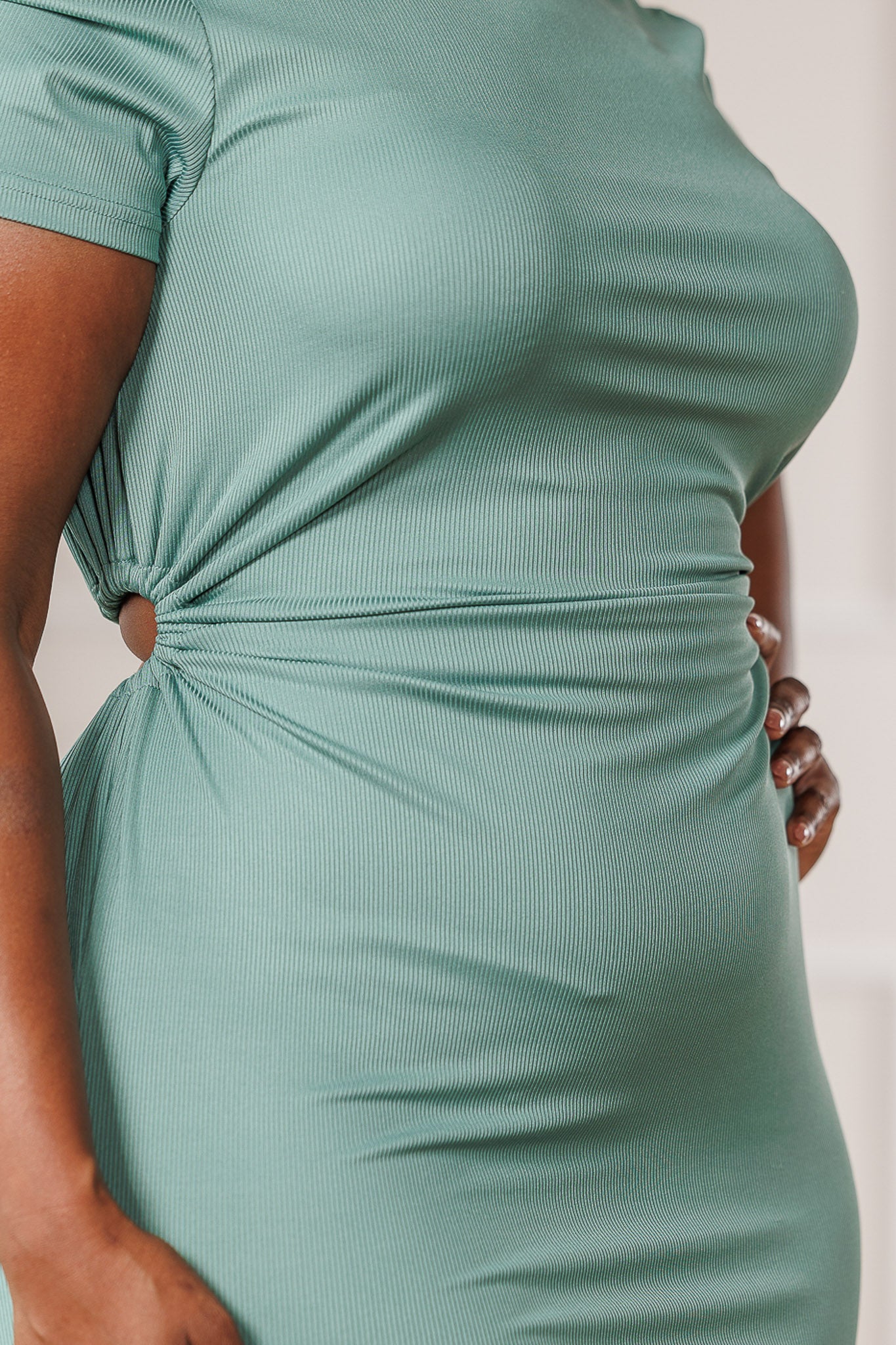 Oriana Back Cut-Out Dress - Teal