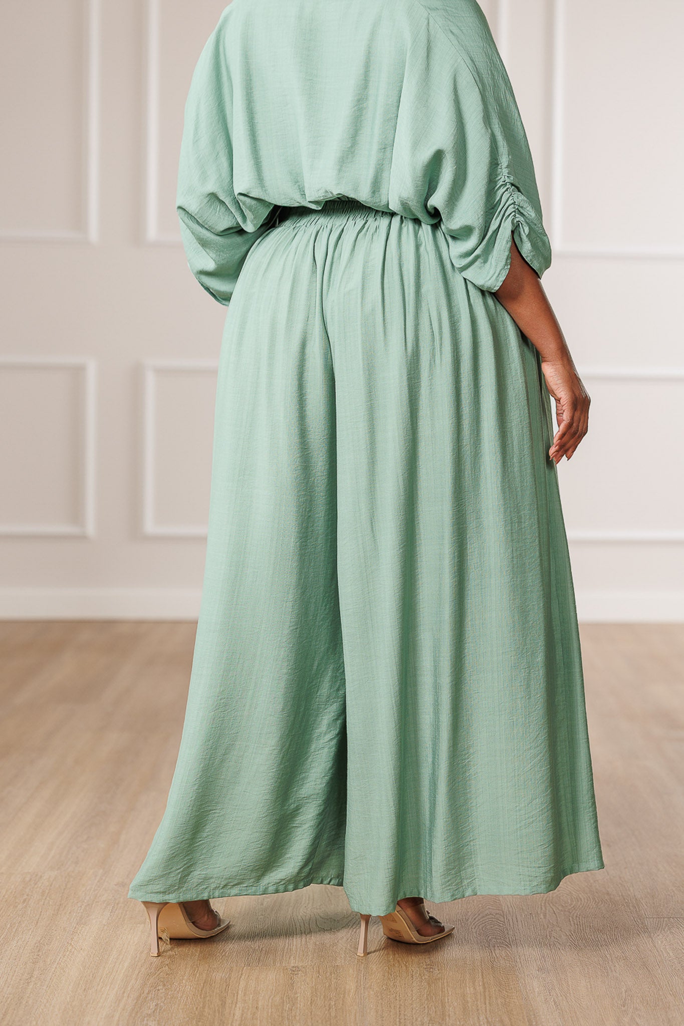 Naveah Wide Leg Pants - Sage