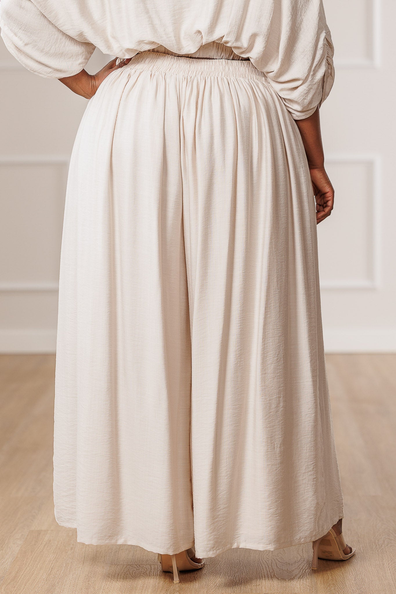 Naveah Wide Leg Pants - Bone