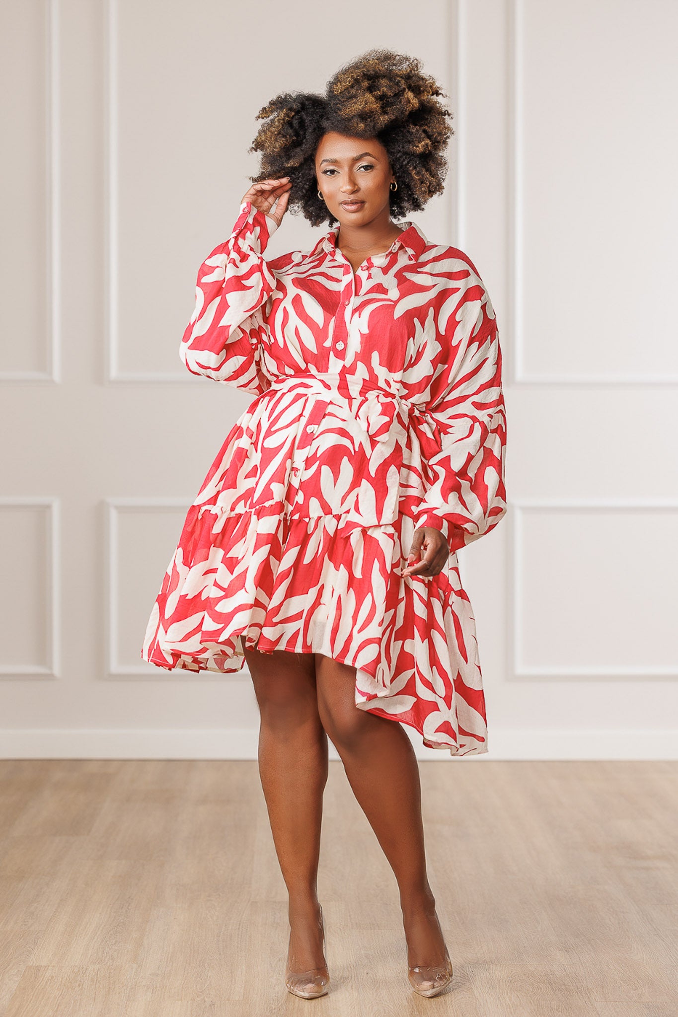 Mira Asymmetrical Shirt Dress