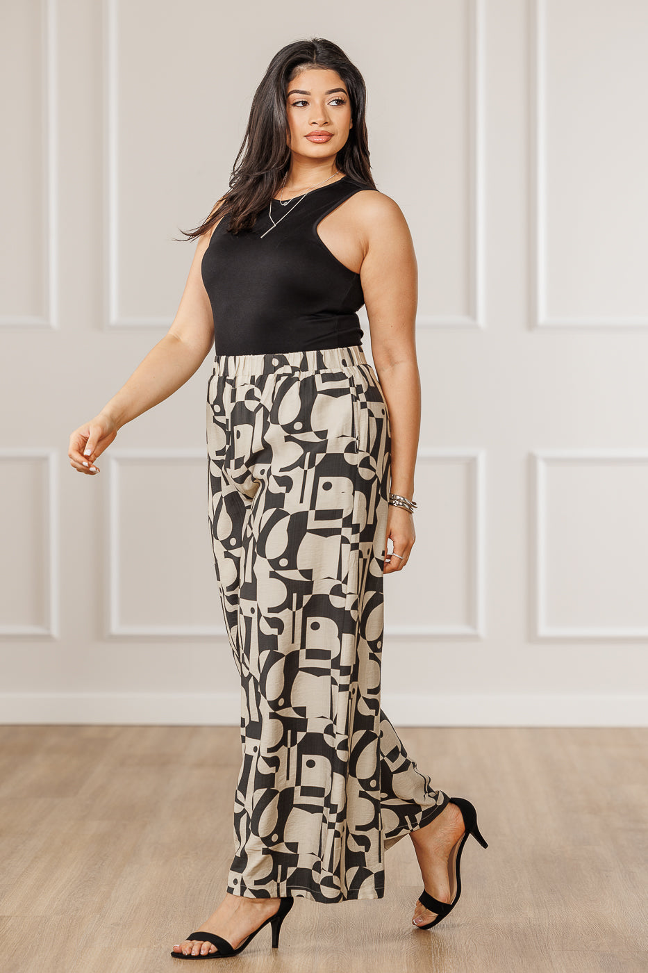 FINAL SALE - Jasmin Wide Leg Pants - Black