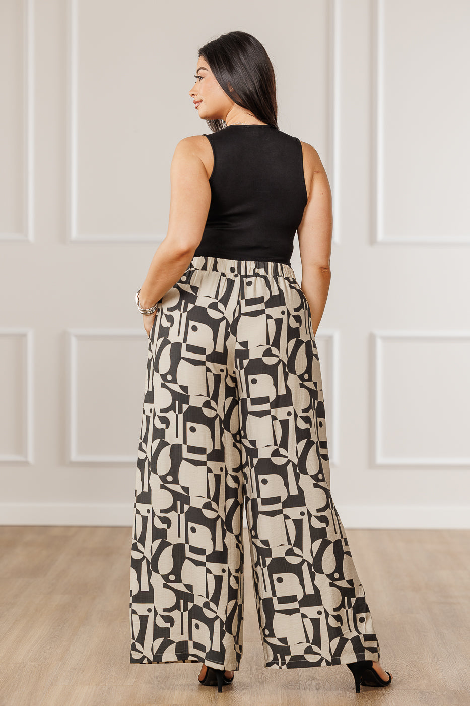 FINAL SALE - Jasmin Wide Leg Pants - Black