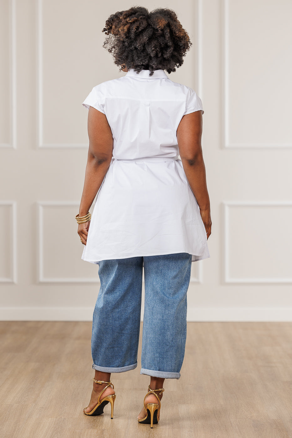 Shae Button Down Top - White