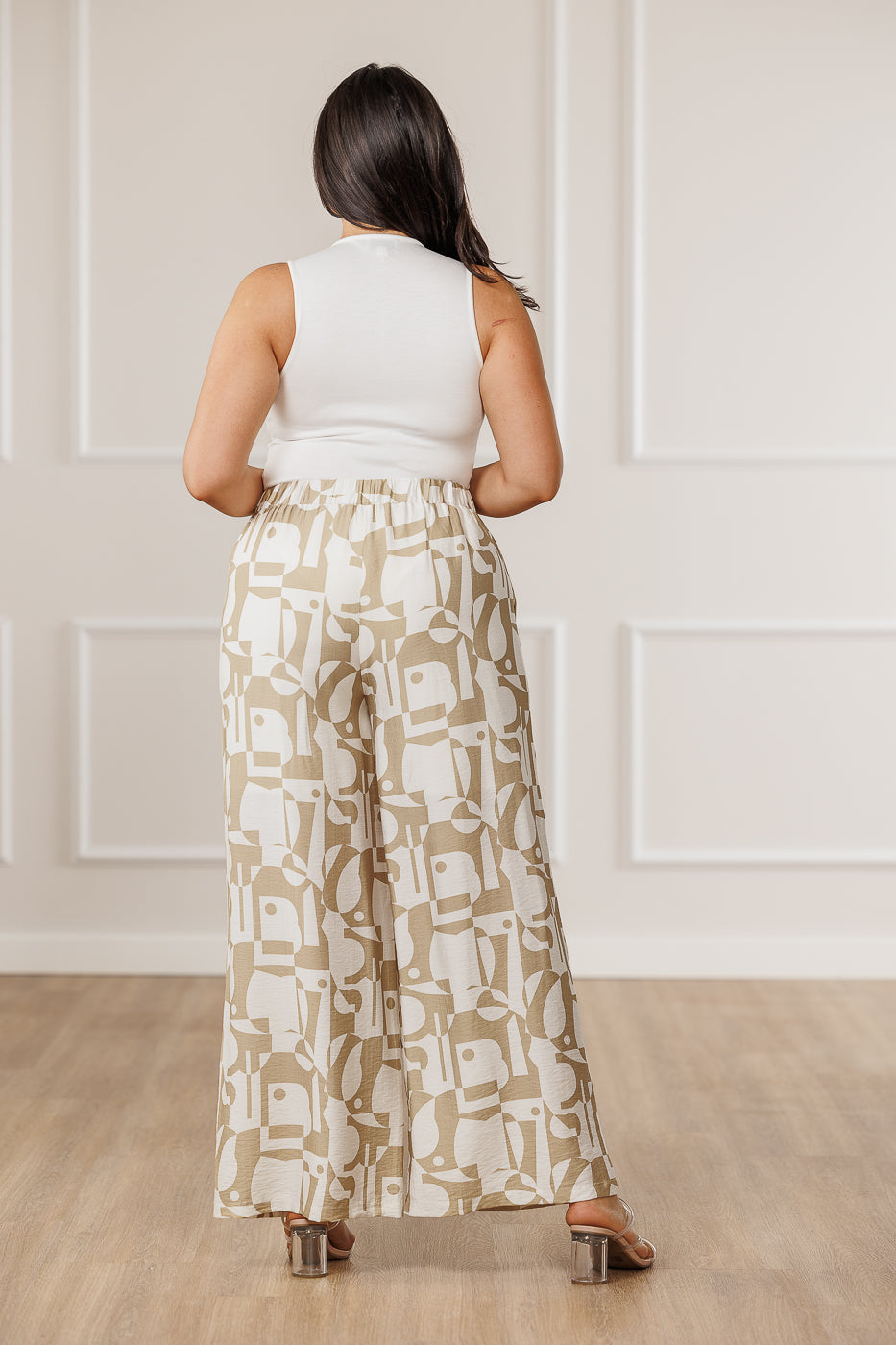 FINAL SALE - Jasmin Wide Leg Pants - Khaki