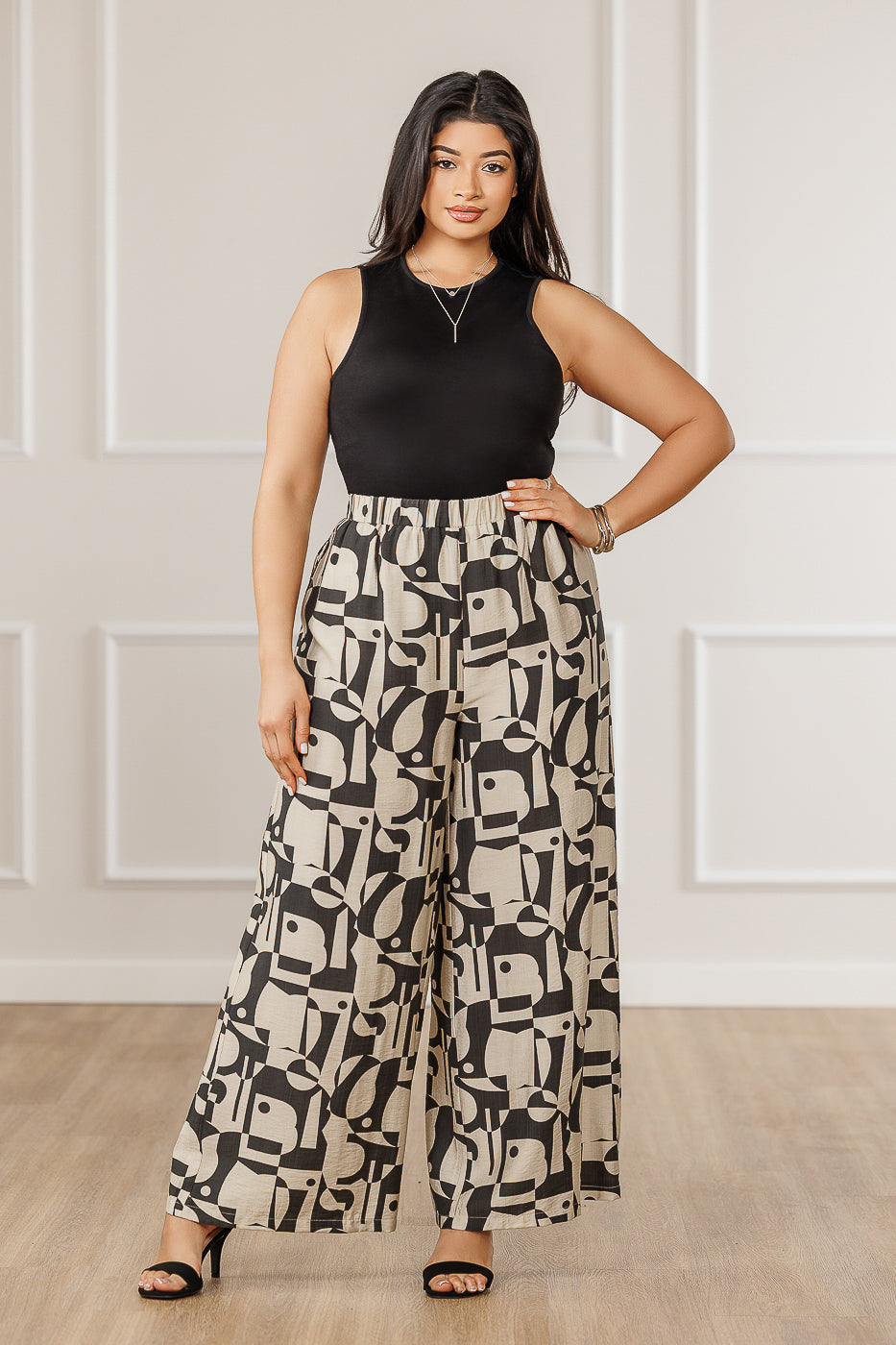 FINAL SALE - Jasmin Wide Leg Pants - Black