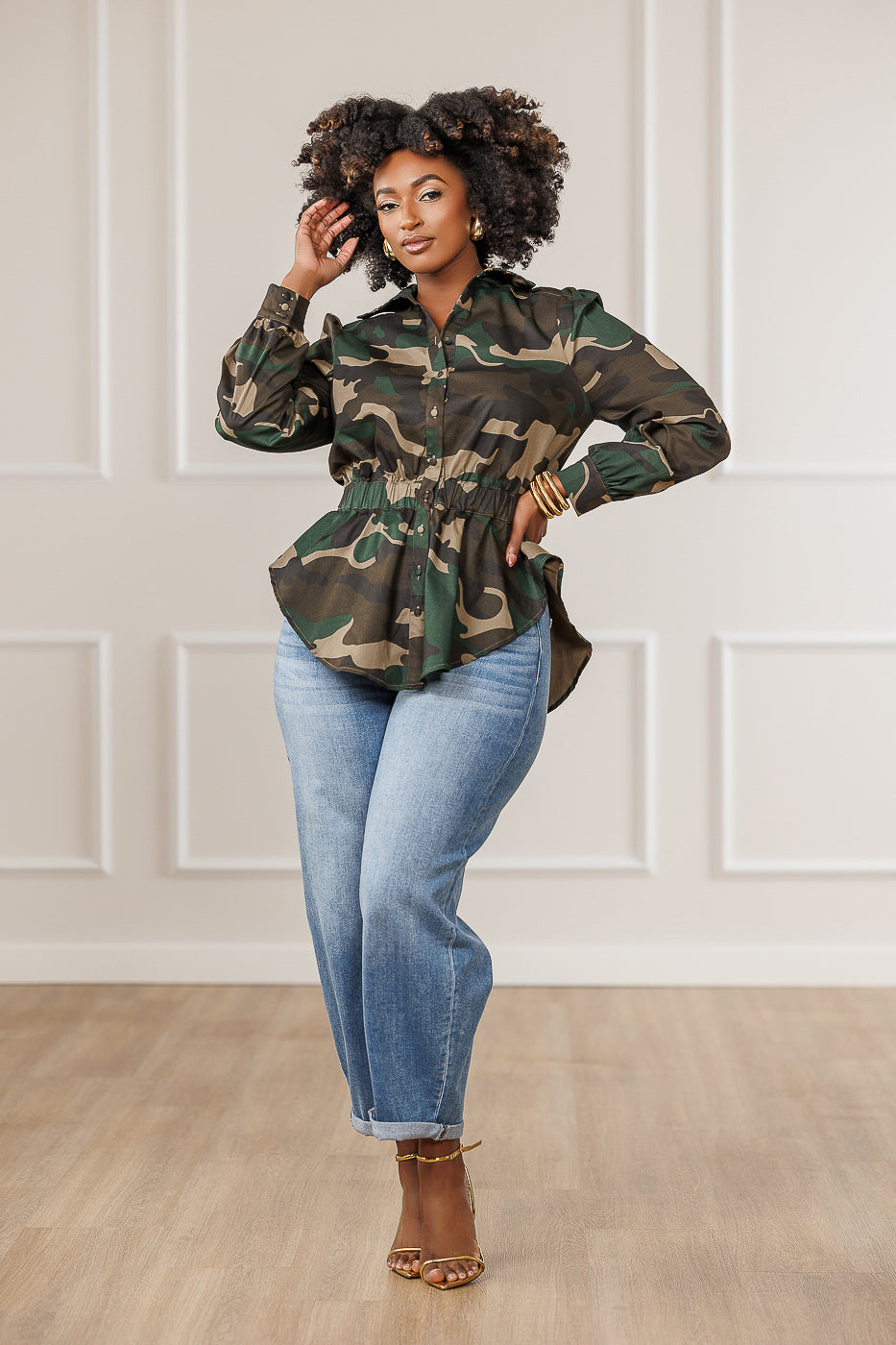 Isla Asymmetric Peplum Top