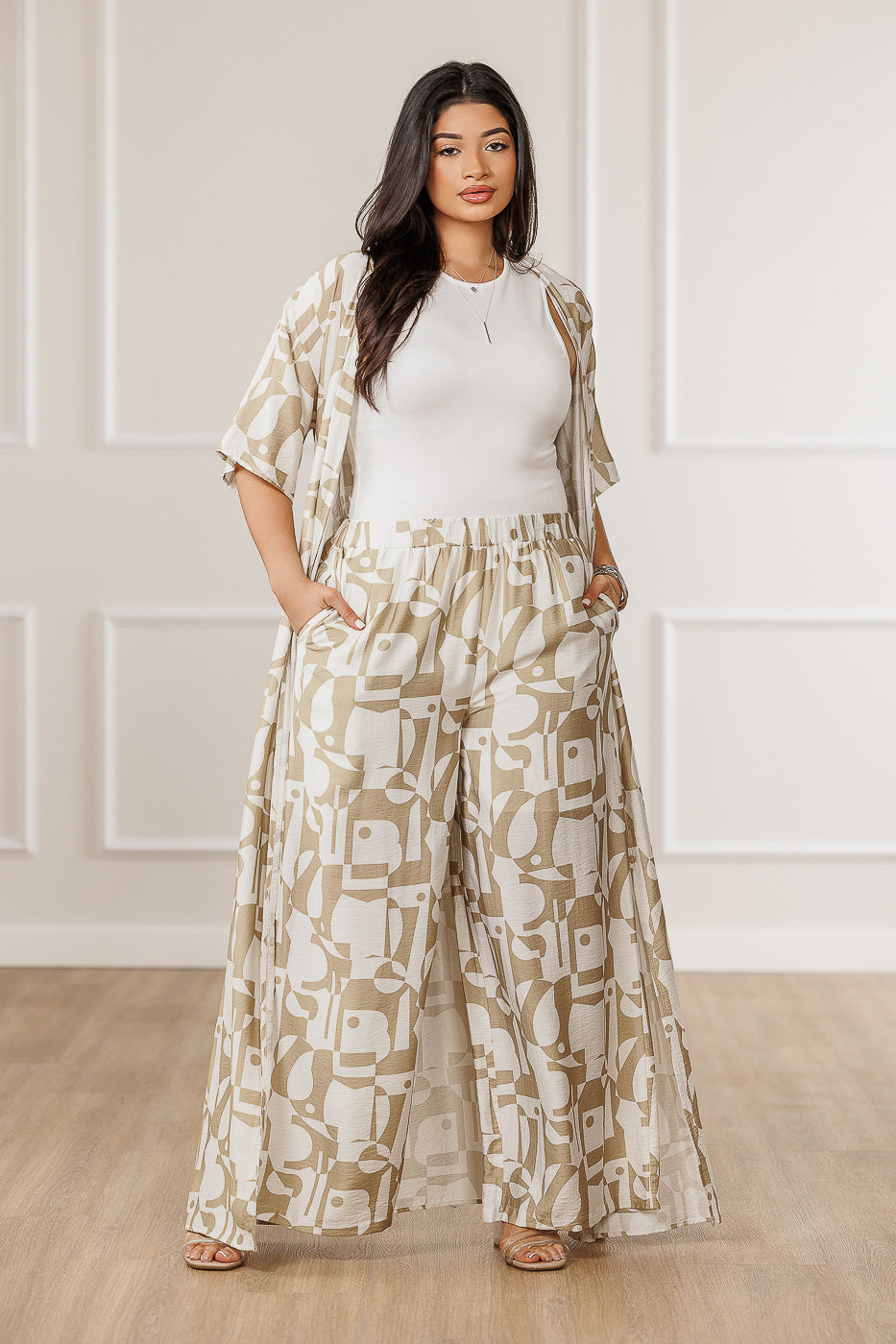 FINAL SALE - Veronica Kimono Duster - Khaki