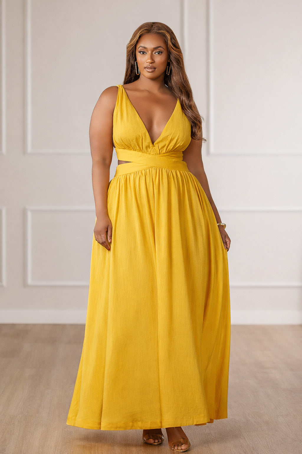 Willow Deep V Maxi Dress